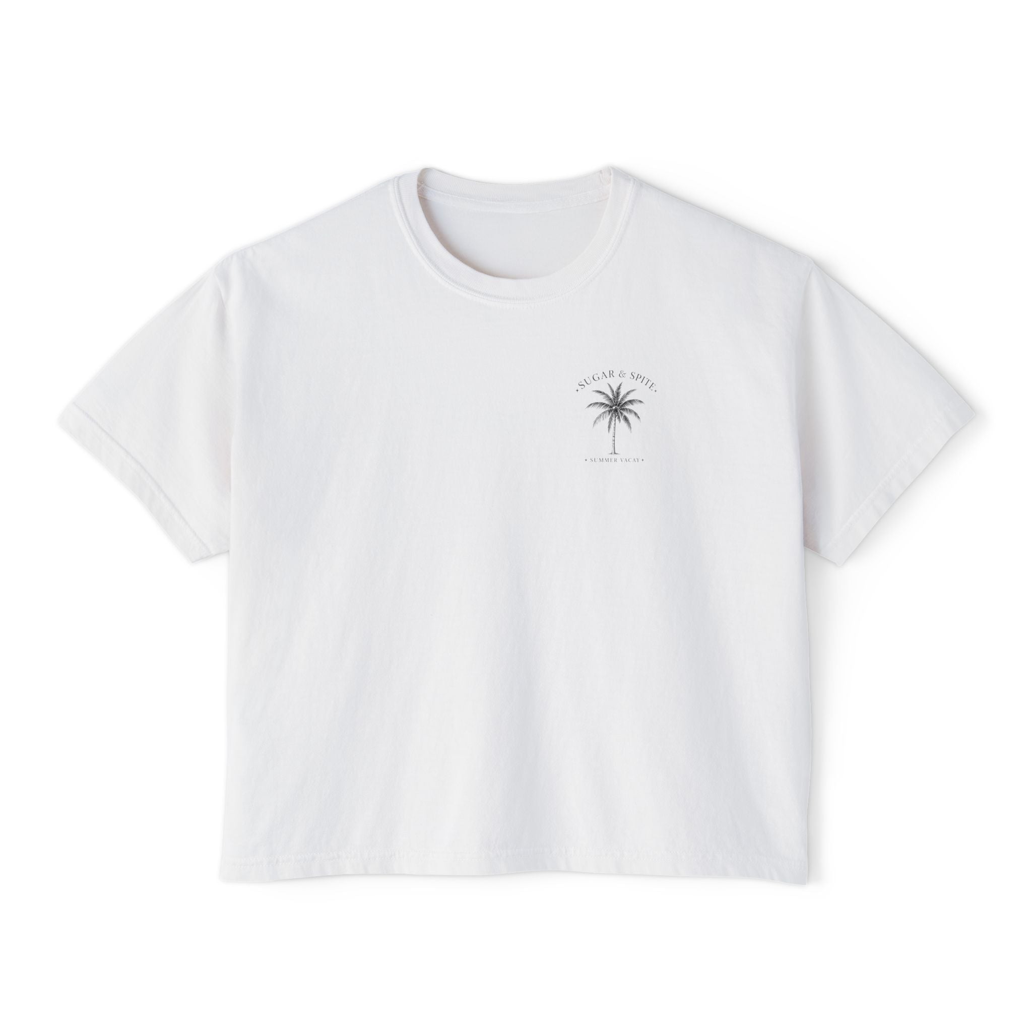 Margaritas Women's Boxy Tee – Palm Cocktail Graphic Tee