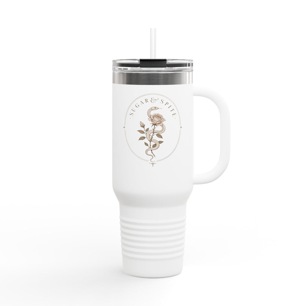 40oz Insulated Travel Mug — Wildflower 'Wander & Sip' Stainless Steel Tumbler