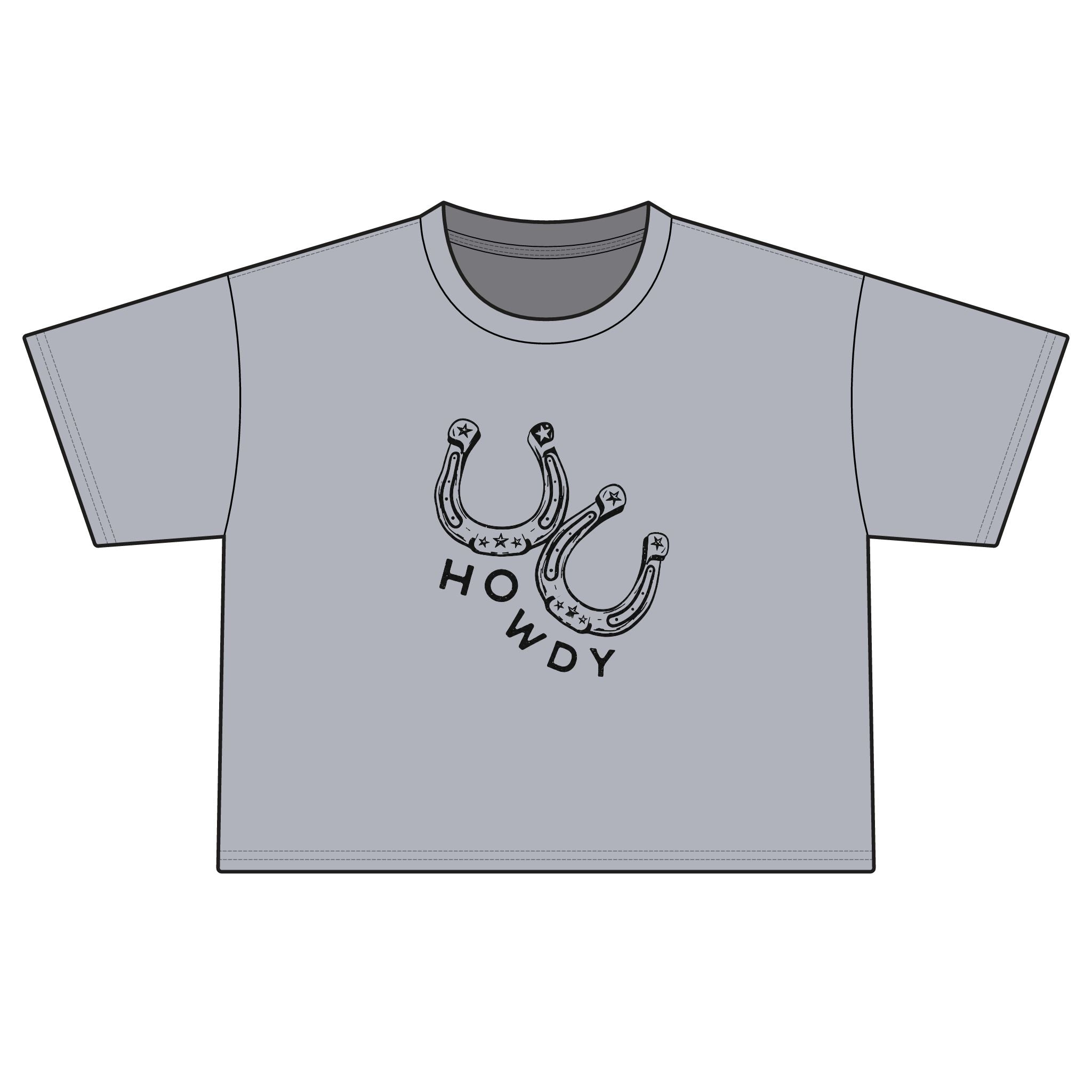 Howdy Horseshoe Boxy Tee