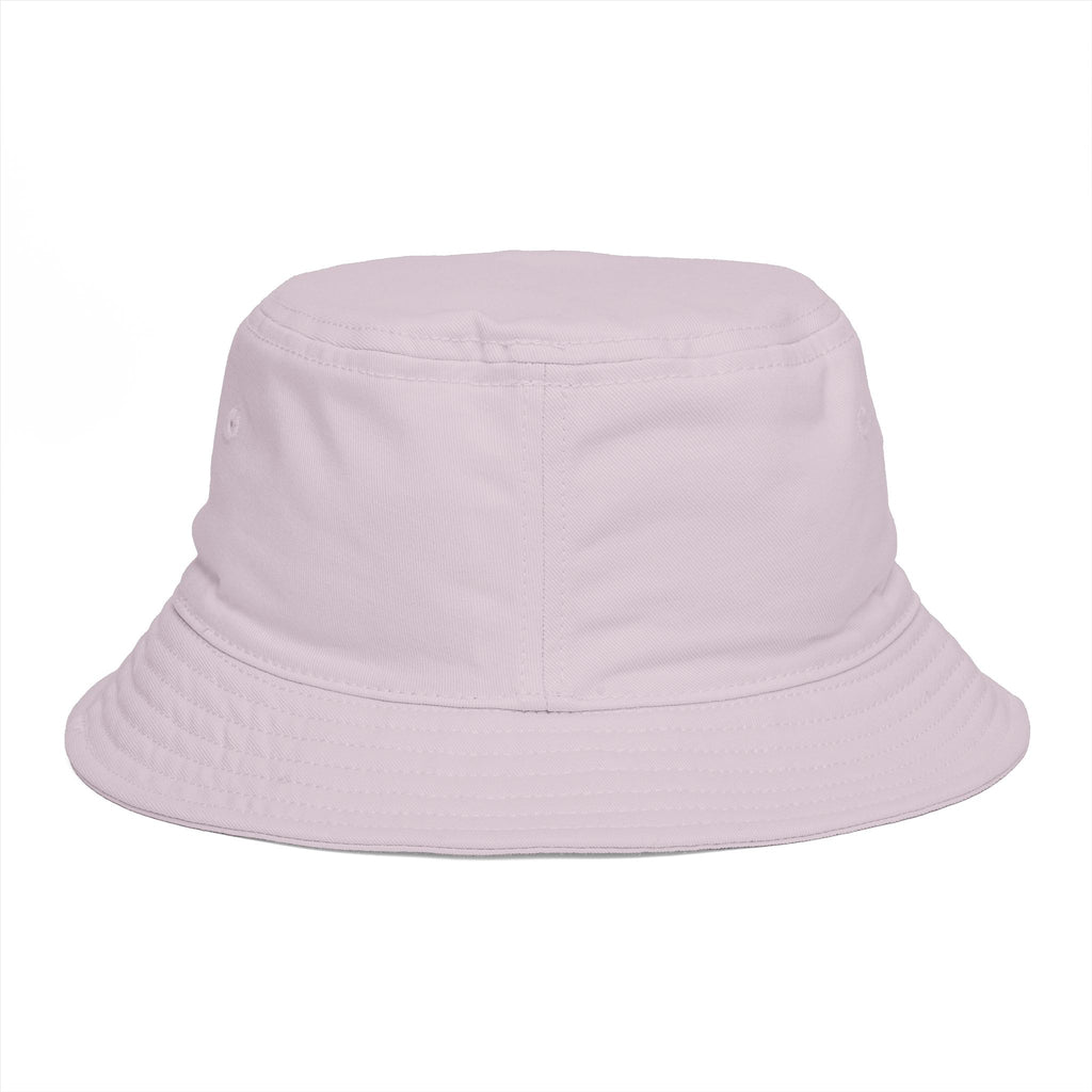 Bucket Hat — 'Sunrise Sprig' Floral Graphic Bucket Hat with Pink Bloom