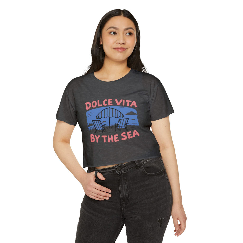 Dolce Vita By The Sea Crop Top — Women's Beach Festival Tee