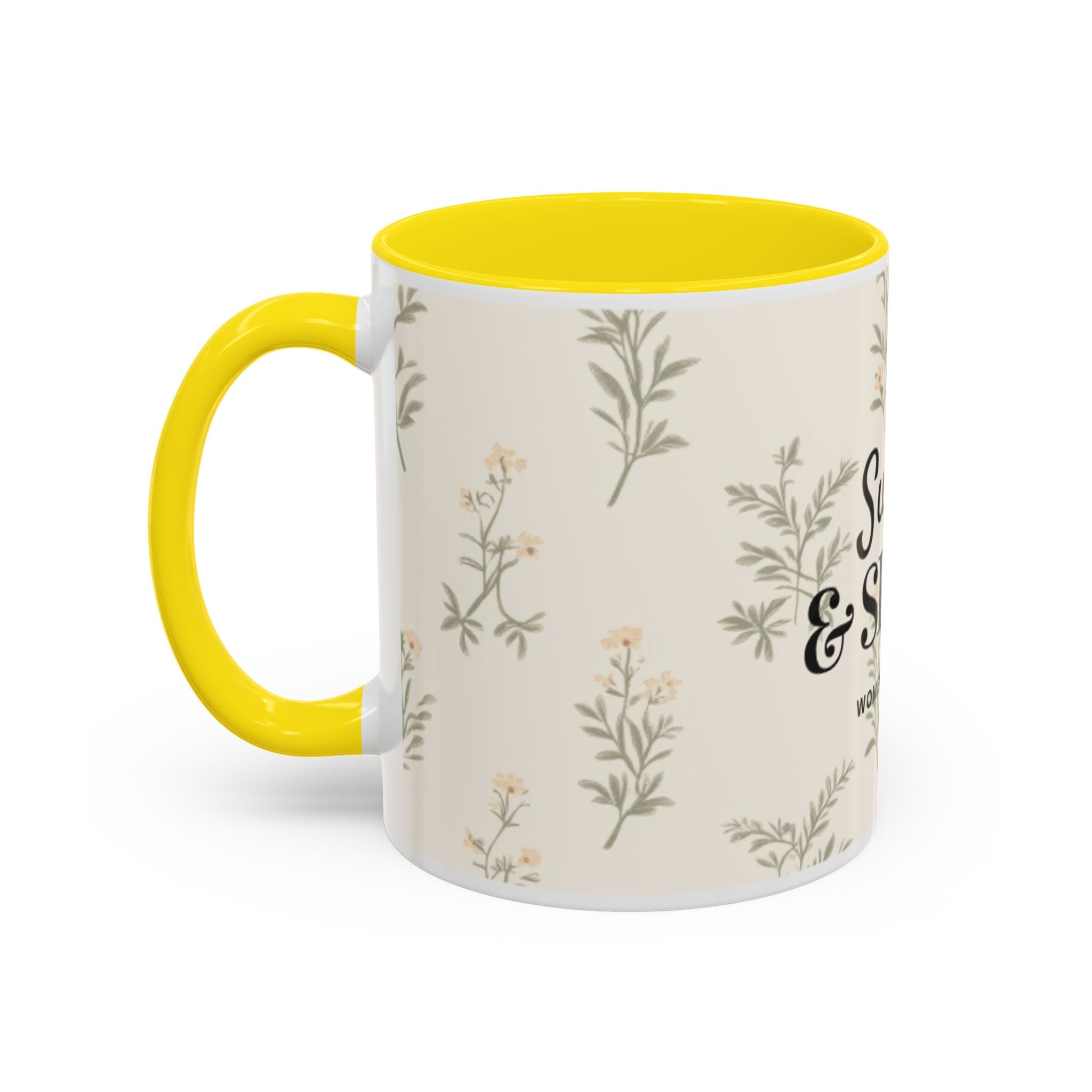 Sugar & Spite Floral Coffee Mug — Accent 11/15oz
