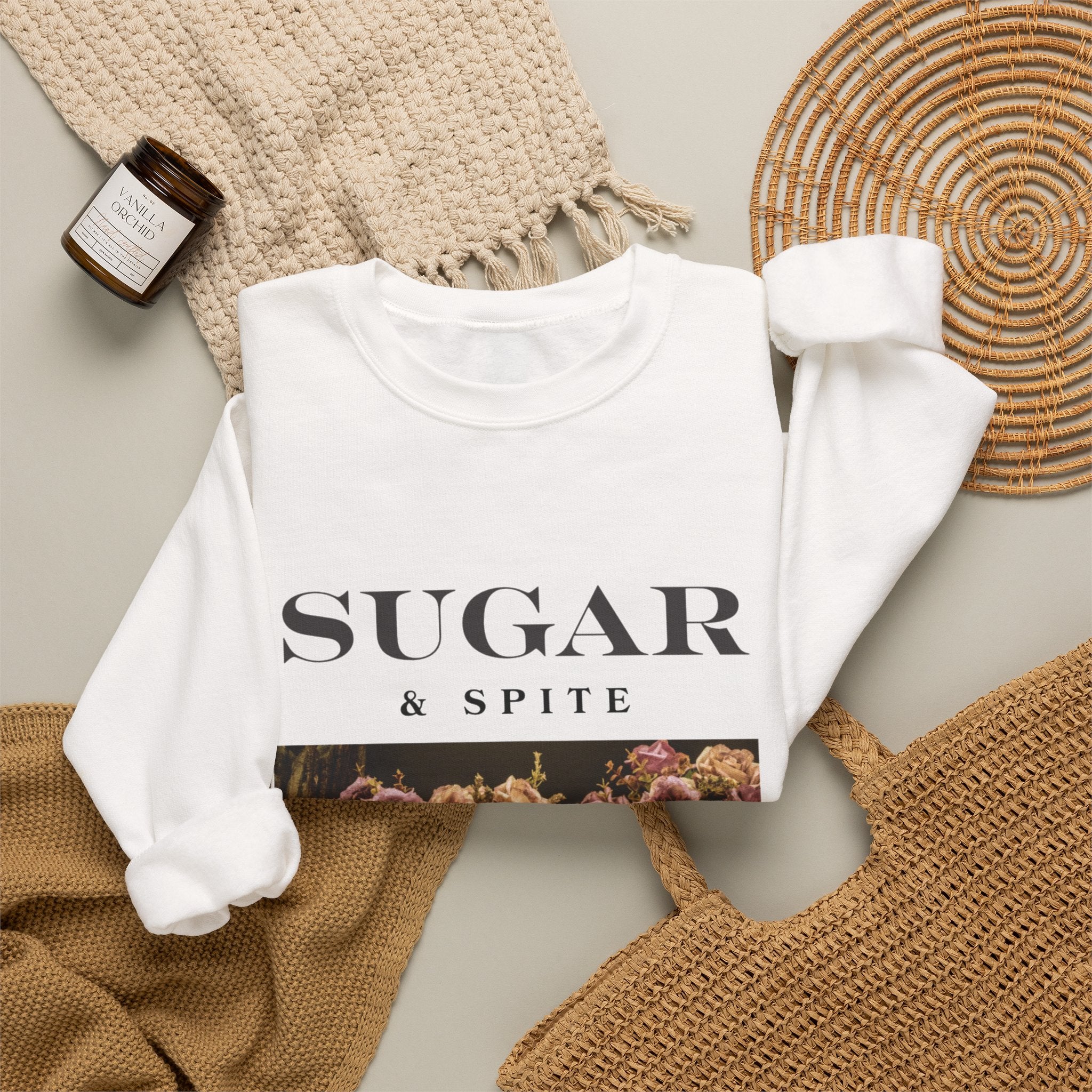 Sugar & Spite Skull Crewneck Sweatshirt