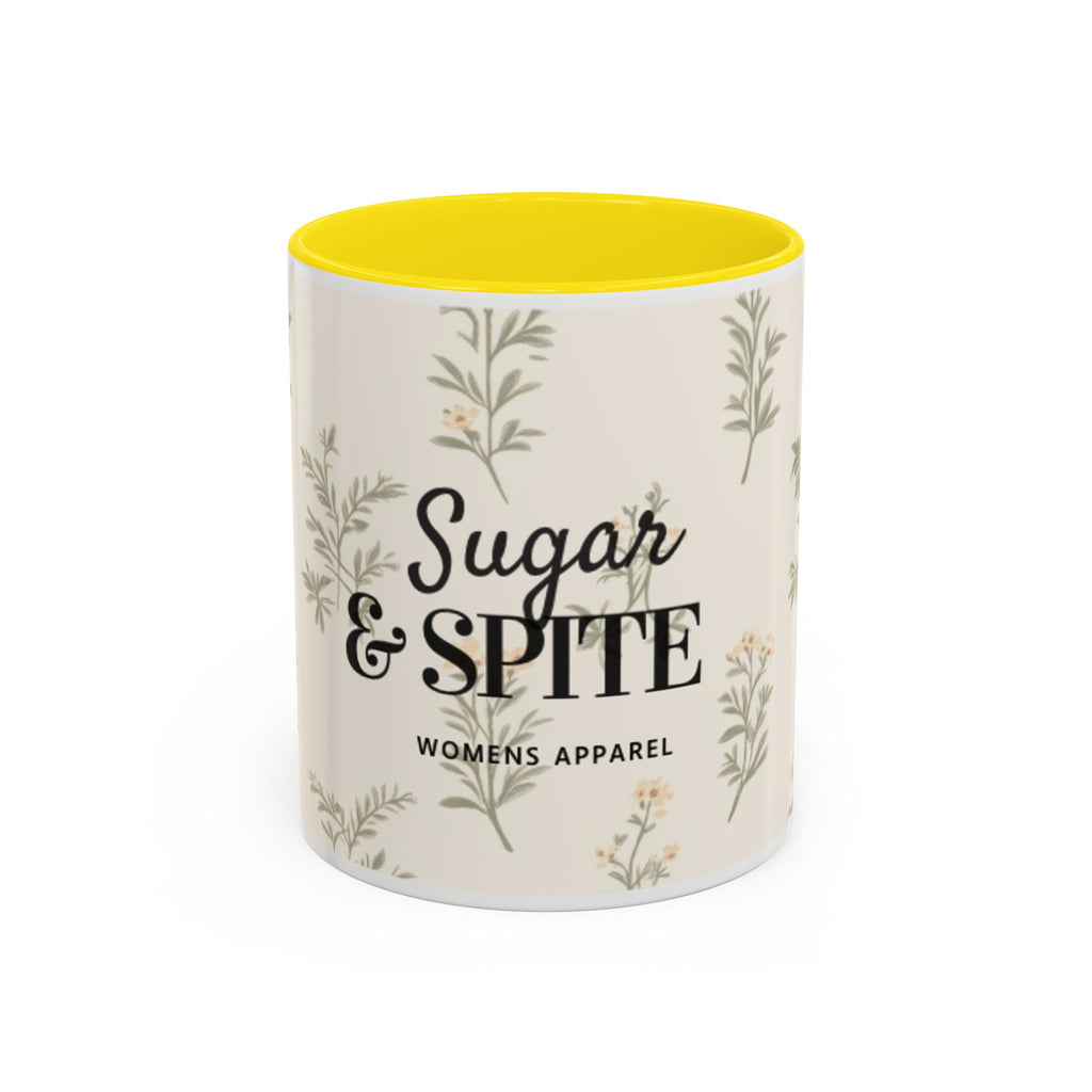 Sugar & Spite Floral Coffee Mug — Accent 11/15oz