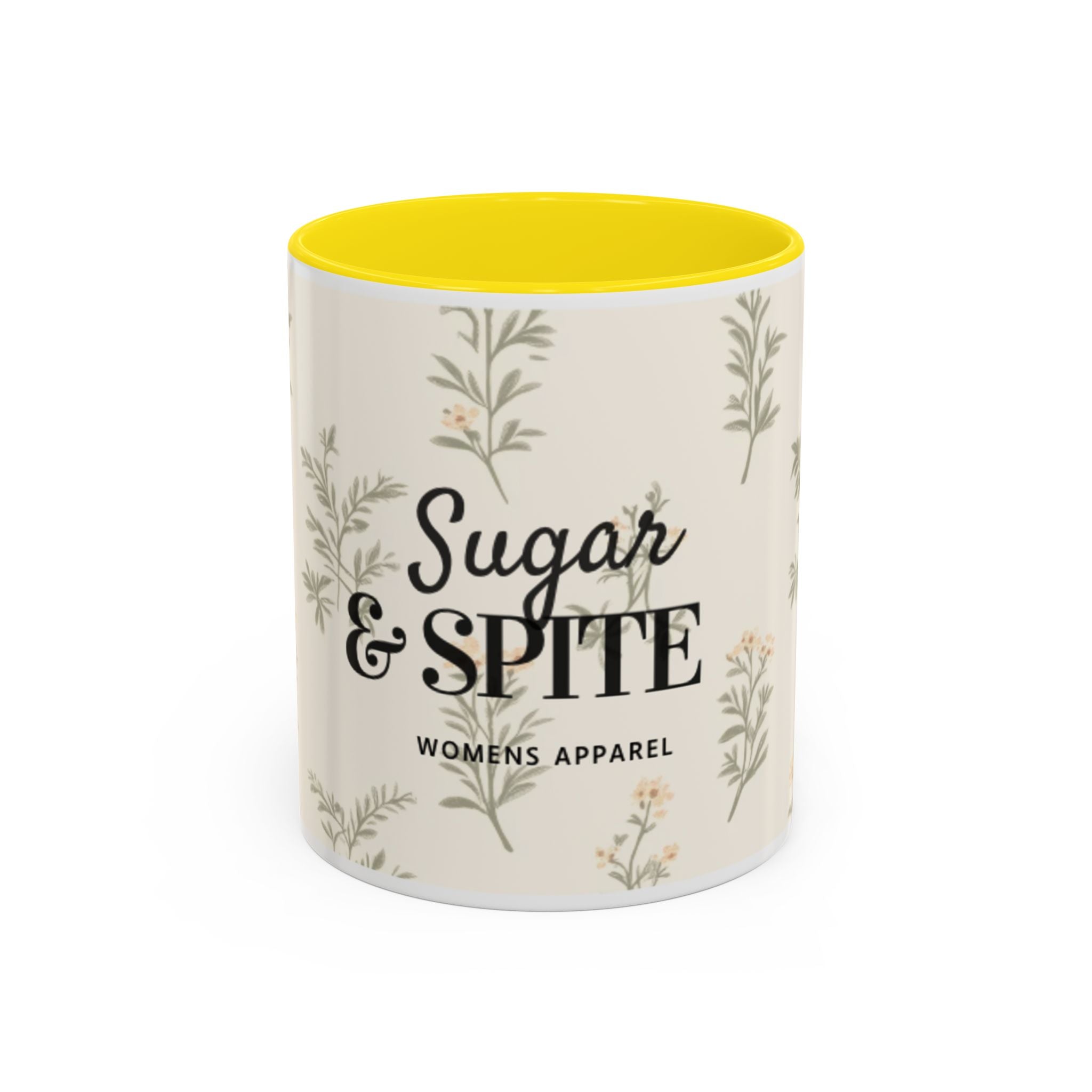 Sugar & Spite Floral Coffee Mug — Accent 11/15oz