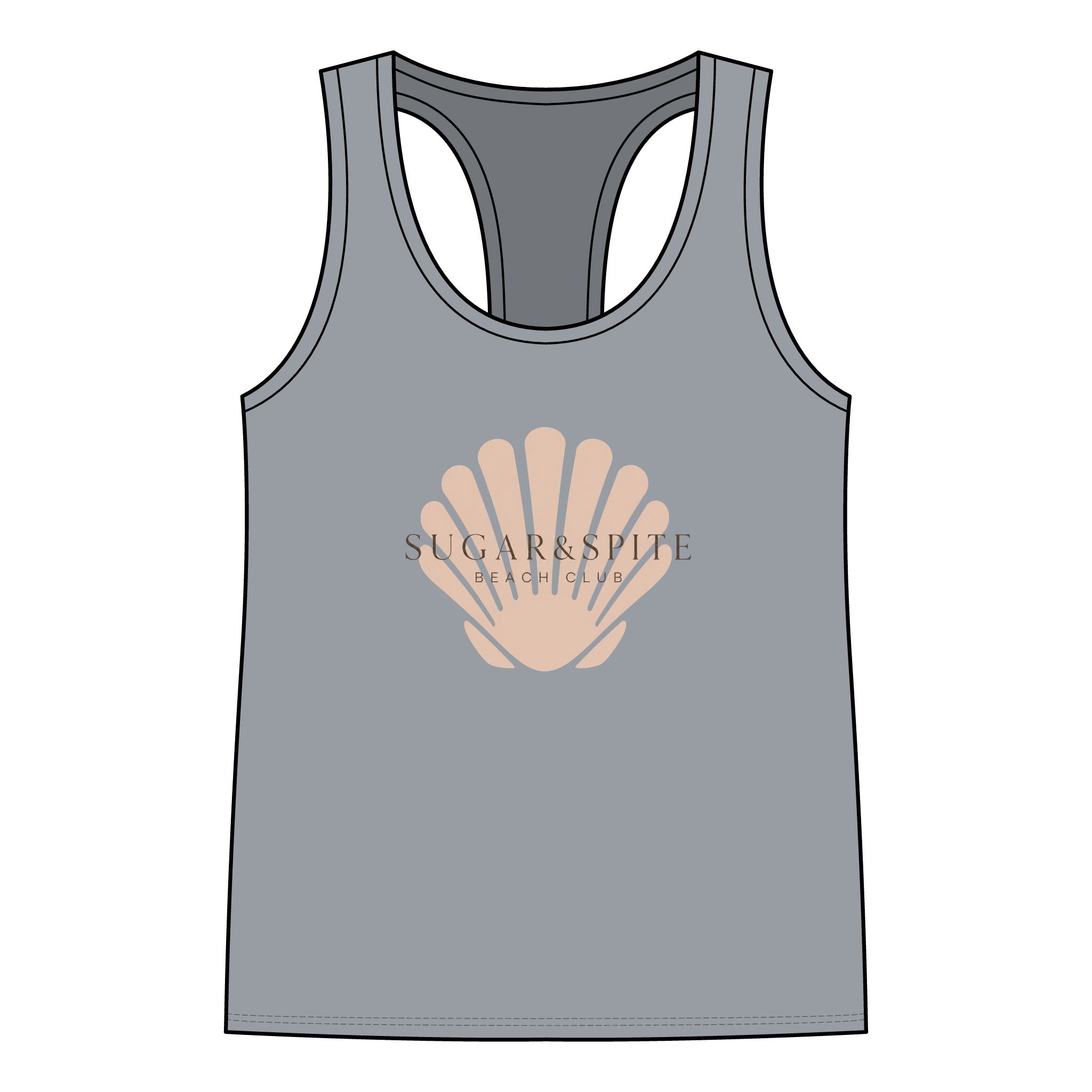 'Sugar & Spite' Seashell Racerback Tank Top