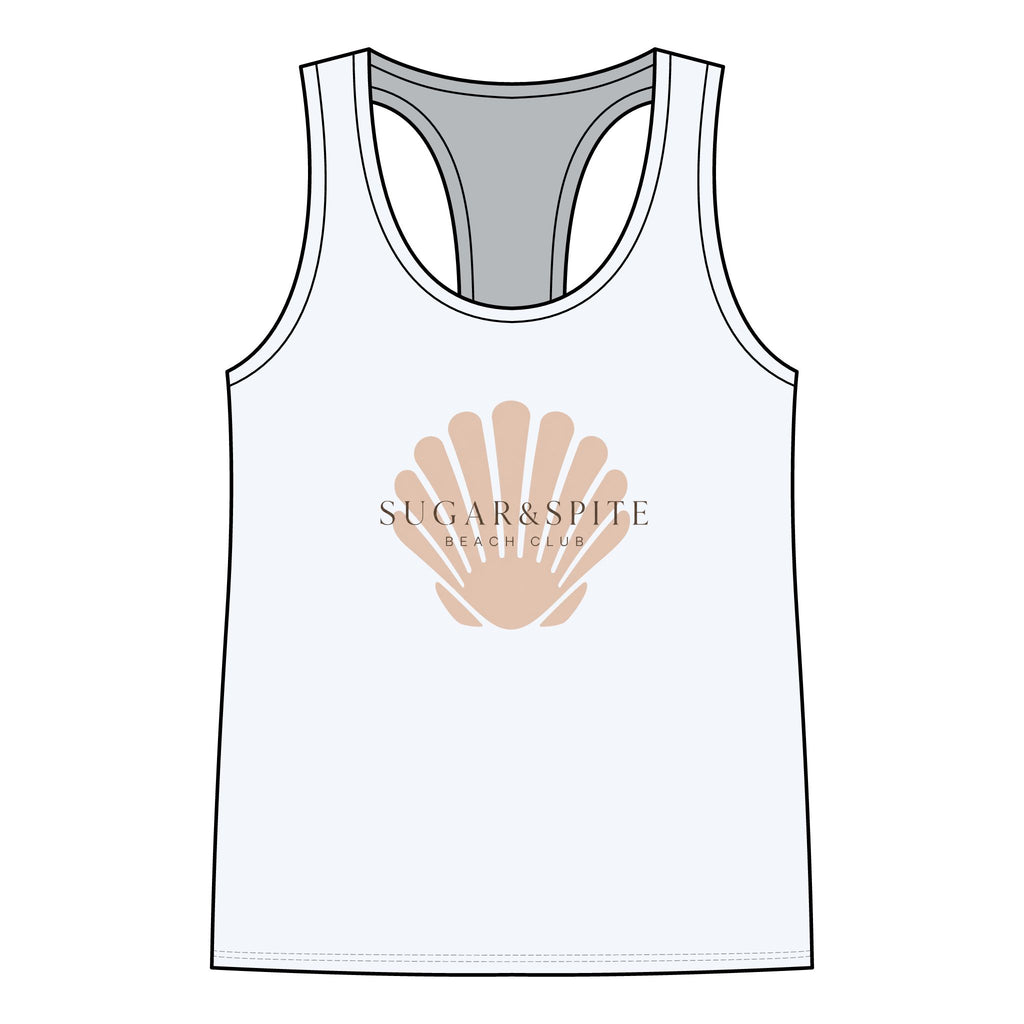 'Sugar & Spite' Seashell Racerback Tank Top