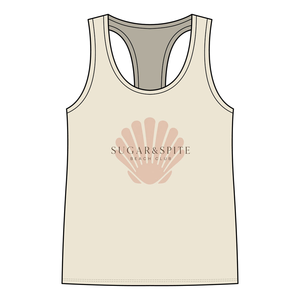 'Sugar & Spite' Seashell Racerback Tank Top