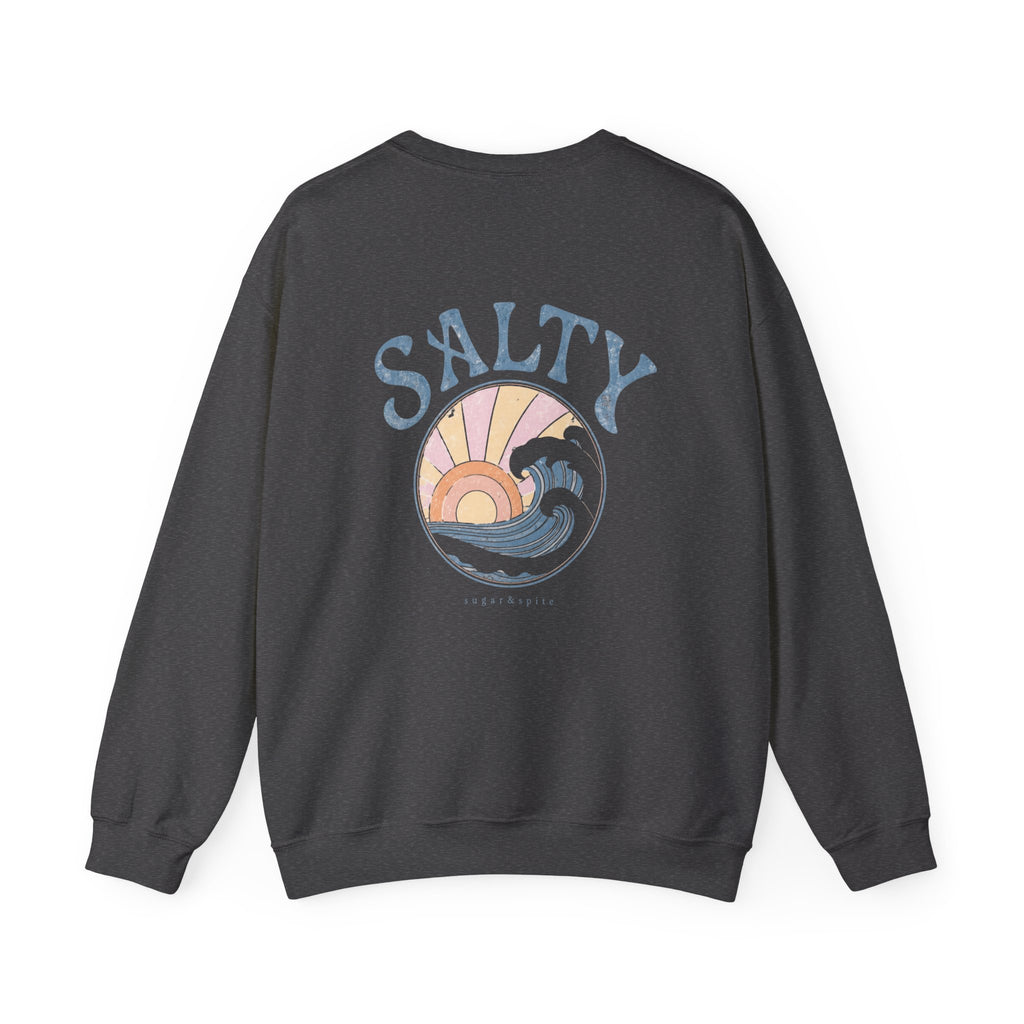 Salty Sunset Wave Crewneck Sweatshirt