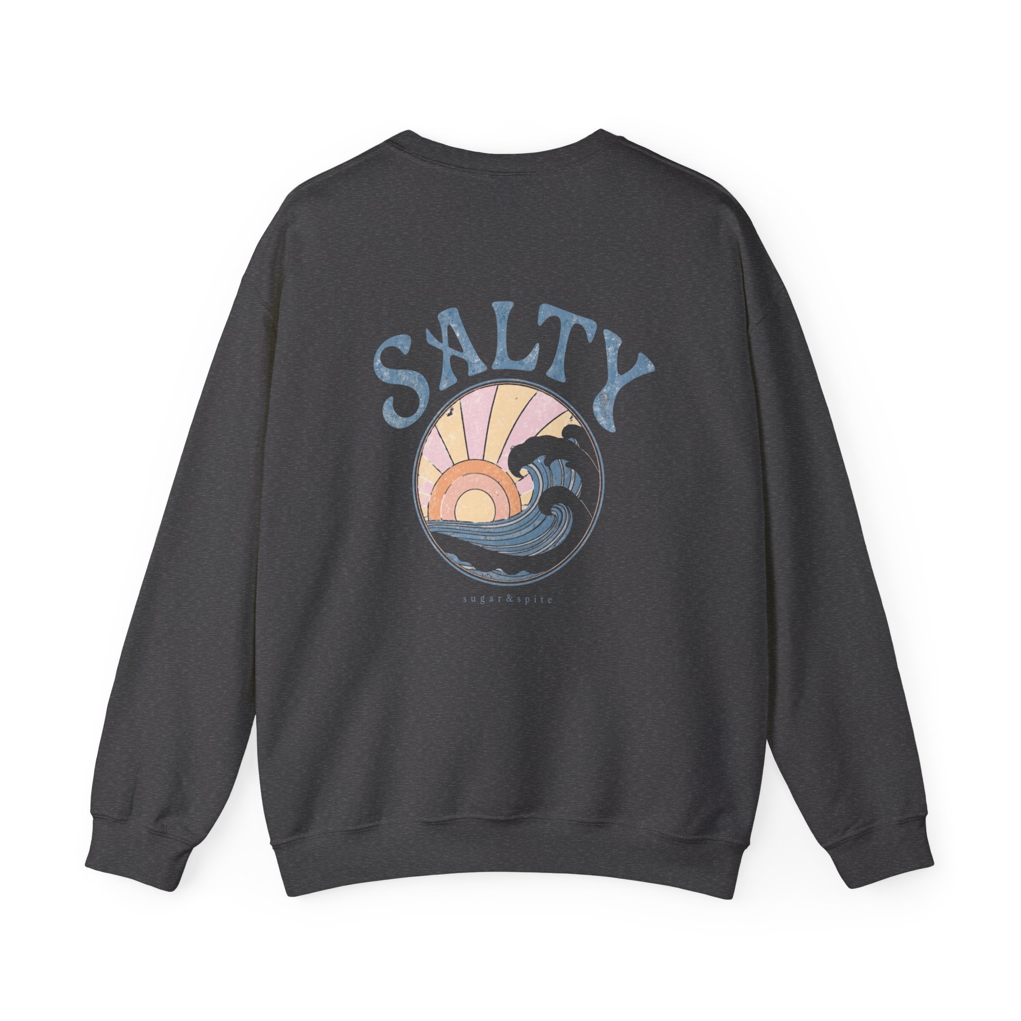 Salty Sunset Wave Crewneck Sweatshirt