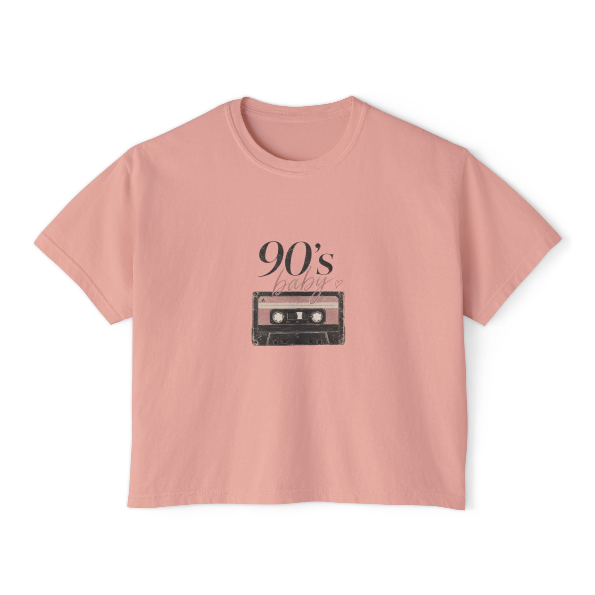 90's Baby Cassette Boxy Tee — Women’s Vintage Retro T-Shirt