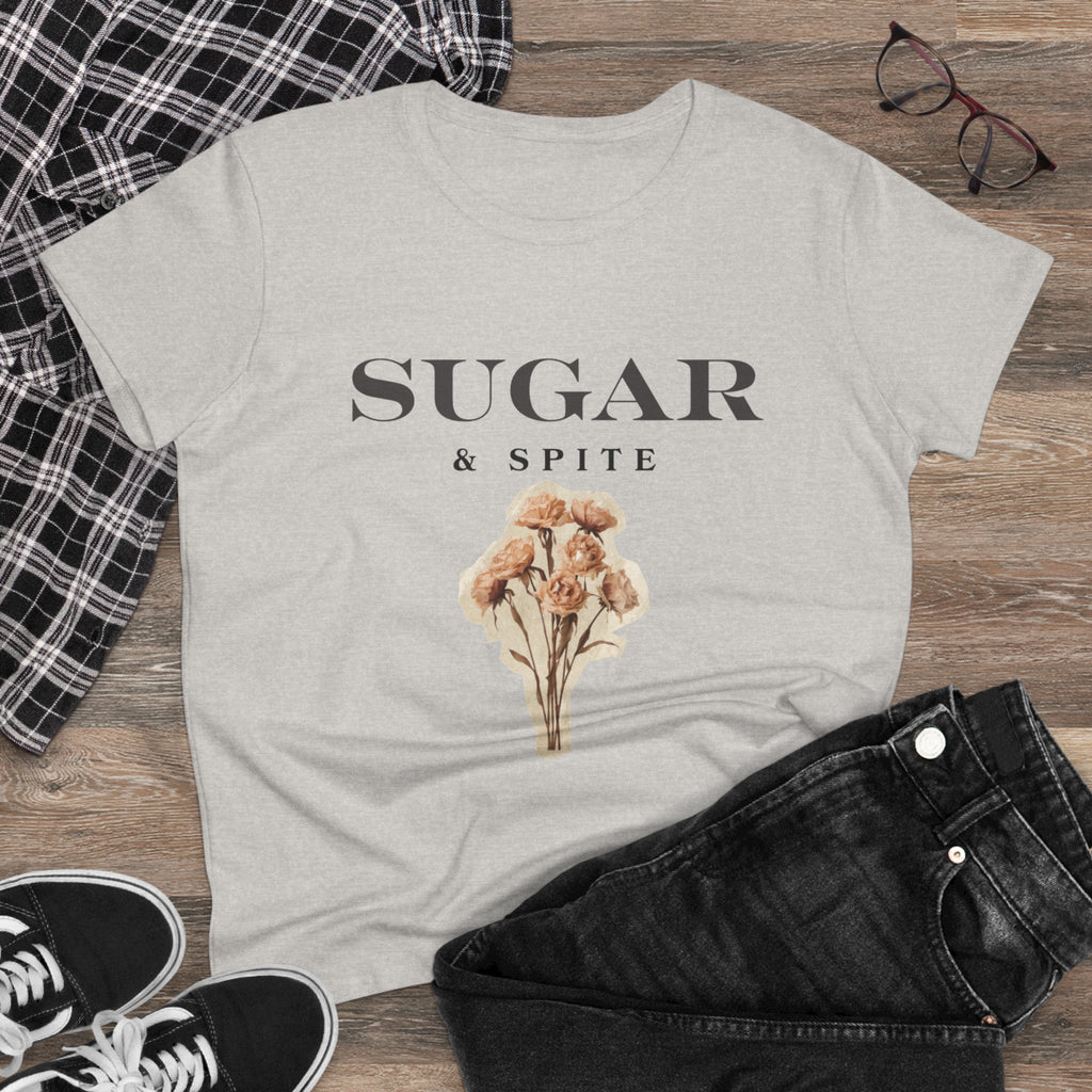 Sugar & Spite Floral Tee — Women's Cute Vintage Bouquet Shirt