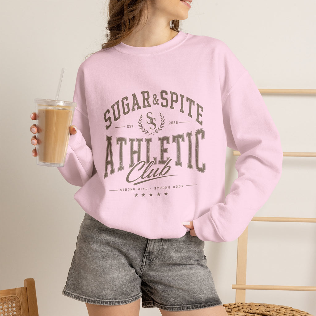 Athletic Club Sweatshirt — "Sugar & Spite" Vintage Crewneck