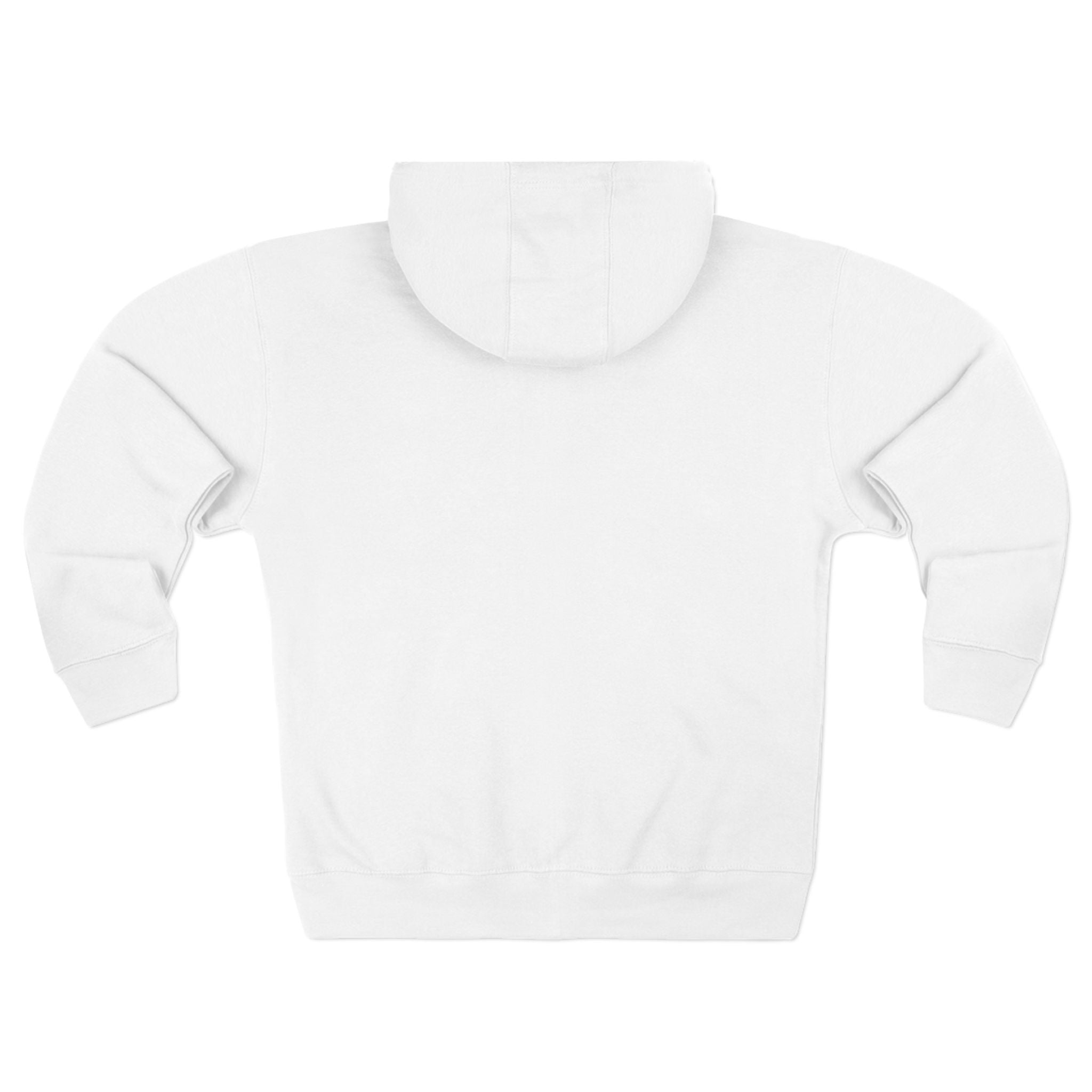 Minimal Floral Crest Zip Hoodie — Small Rose Emblem Chest Design