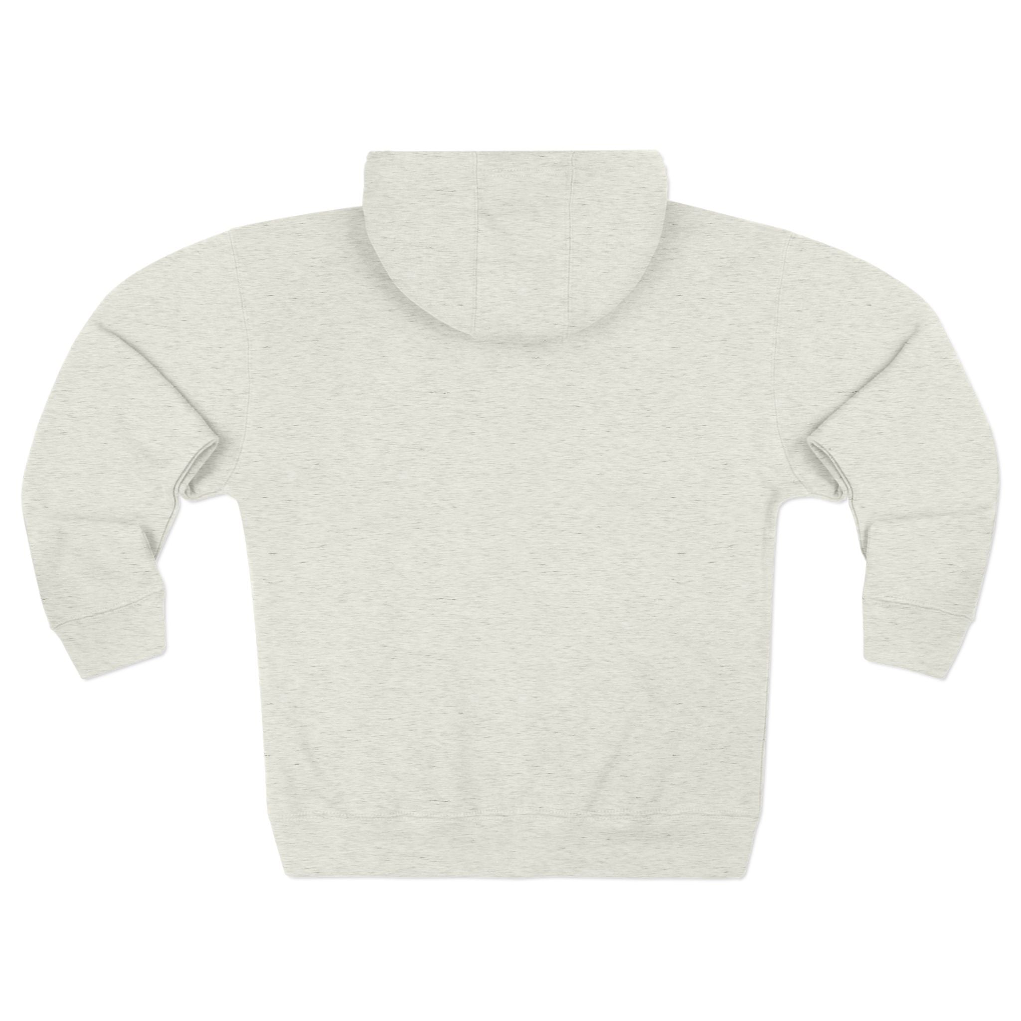 Minimal Floral Crest Zip Hoodie — Small Rose Emblem Chest Design