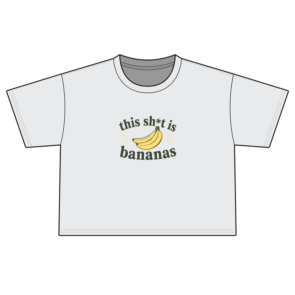 Boxy Tee — "This Sh*t Is Bananas" Graphic Crop T‑Shirt