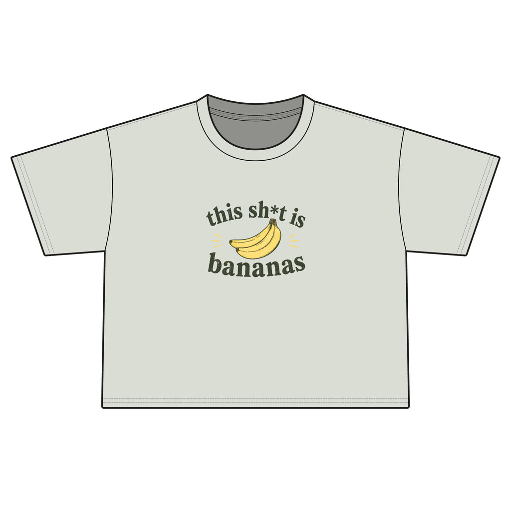 Boxy Tee — "This Sh*t Is Bananas" Graphic Crop T‑Shirt