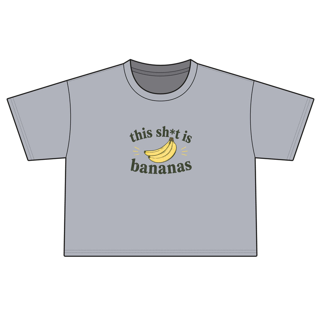 Boxy Tee — "This Sh*t Is Bananas" Graphic Crop T‑Shirt