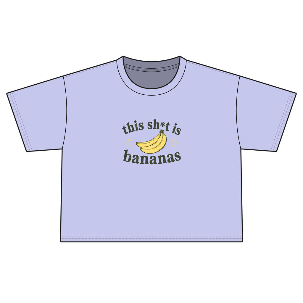Boxy Tee — "This Sh*t Is Bananas" Graphic Crop T‑Shirt