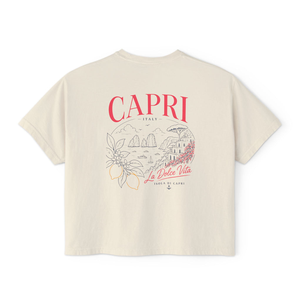 Capri La Dolce Vita graphic Tee | Boxy Women’s Shirt