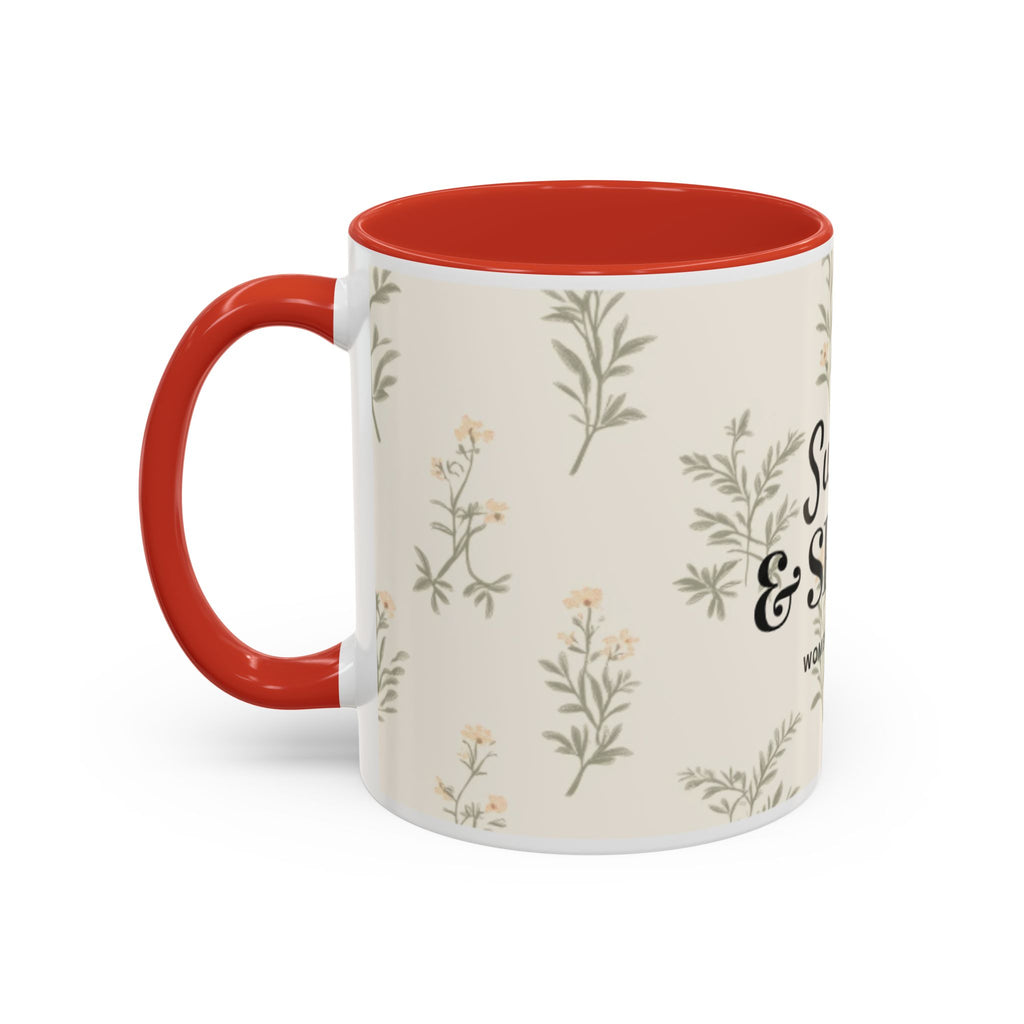 Sugar & Spite Floral Coffee Mug — Accent 11/15oz