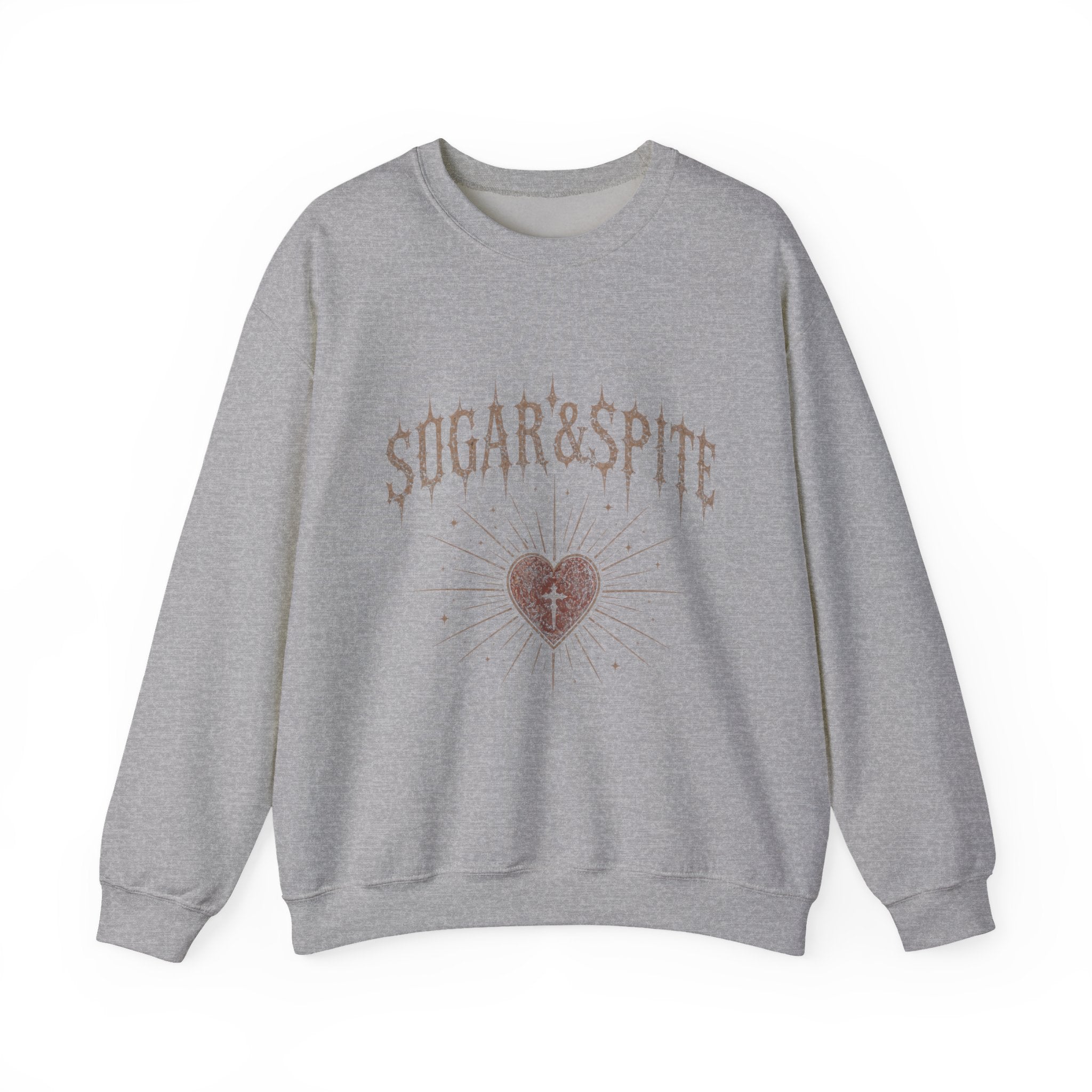 Sugar & Spite Vintage Heart Crewneck Sweatshirt