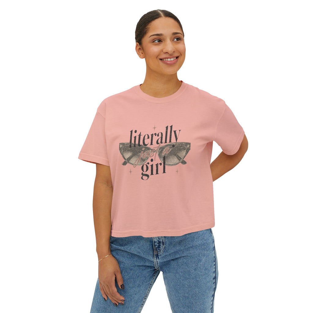 Literally Girl sunglasses tee | Boxy Tee