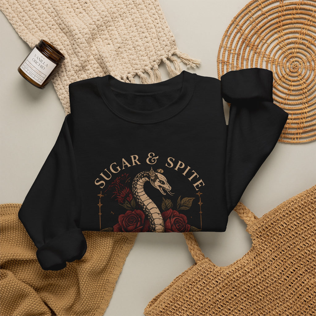 Sugar & Spite Snake Crewneck Sweatshirt – Gothic Rose Graphic Crewneck