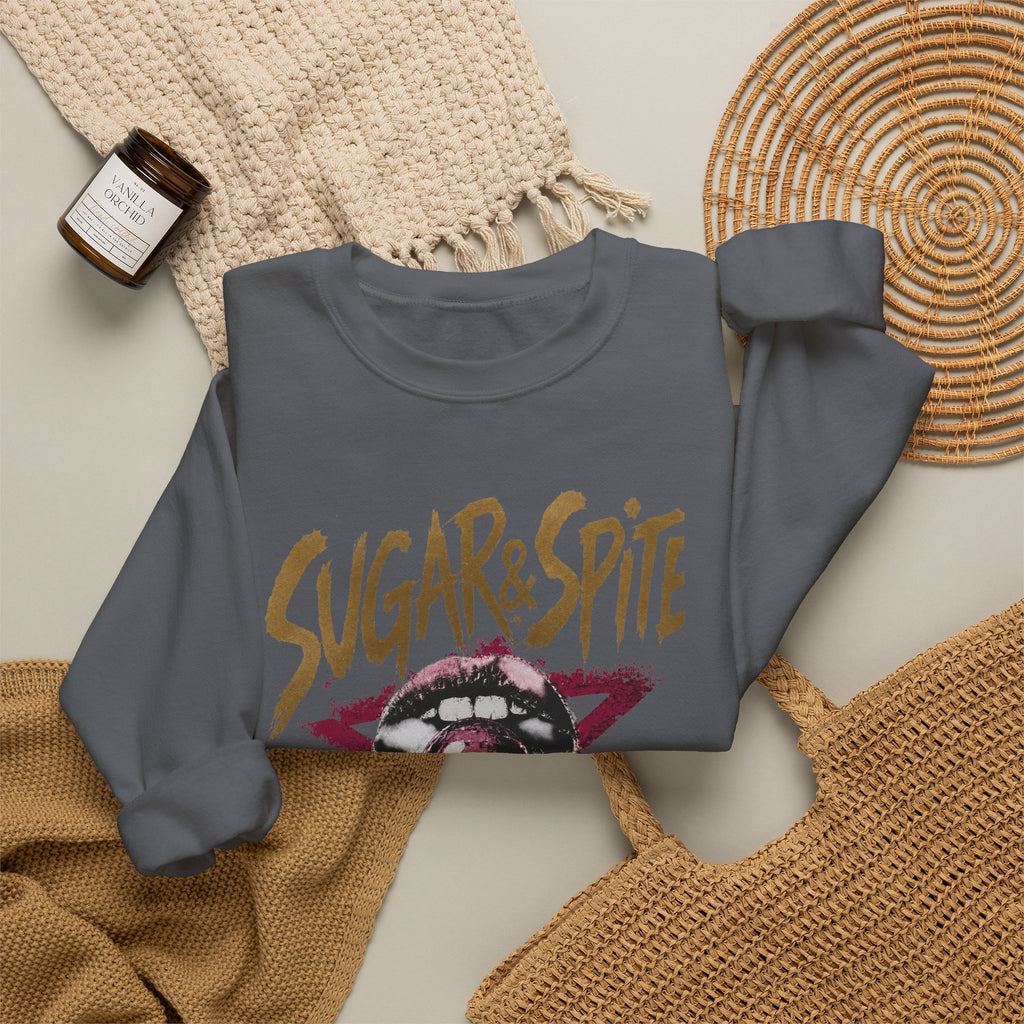 Sugar&Spite Lips and Pop Crewneck Sweatshirt
