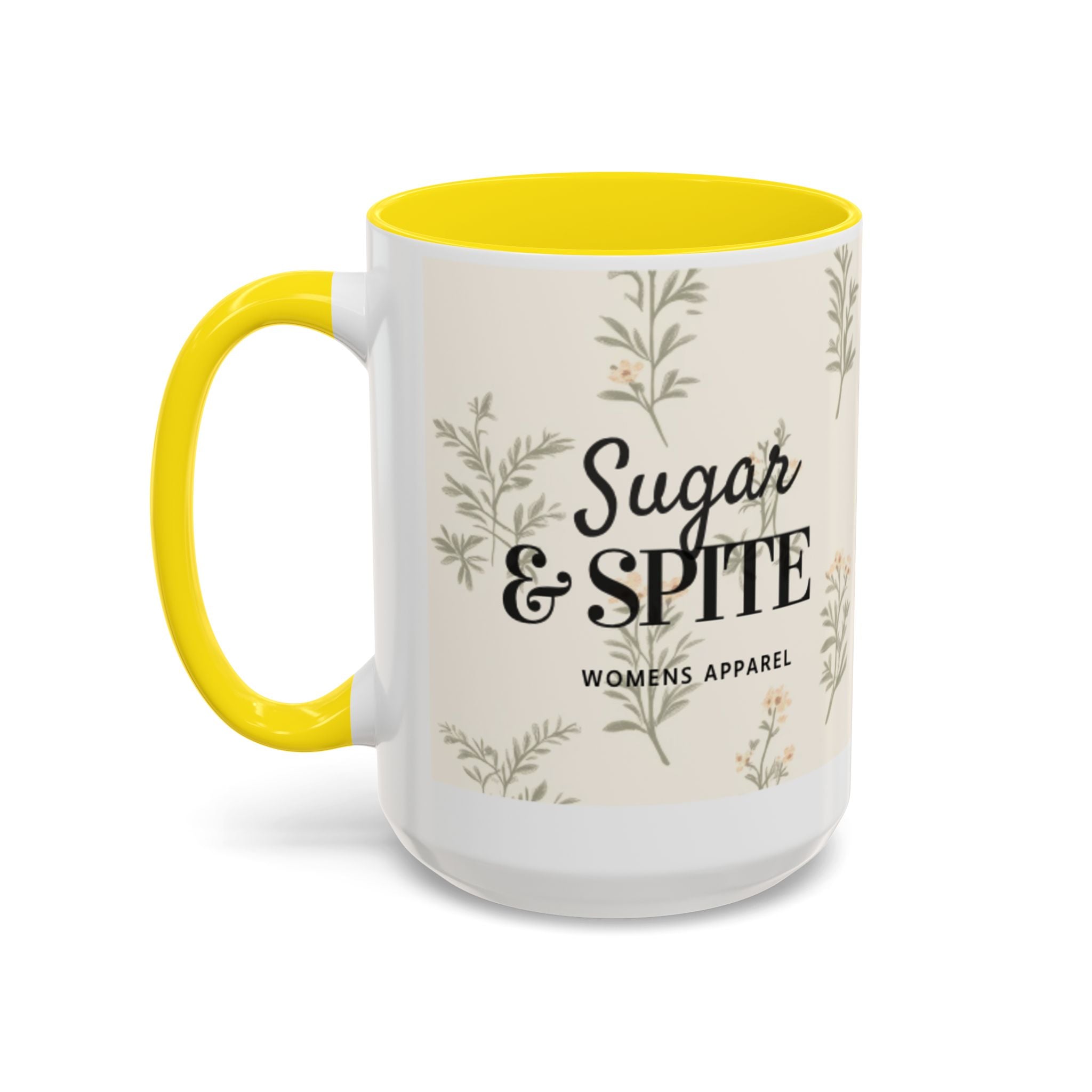 Sugar & Spite Floral Coffee Mug — Accent 11/15oz