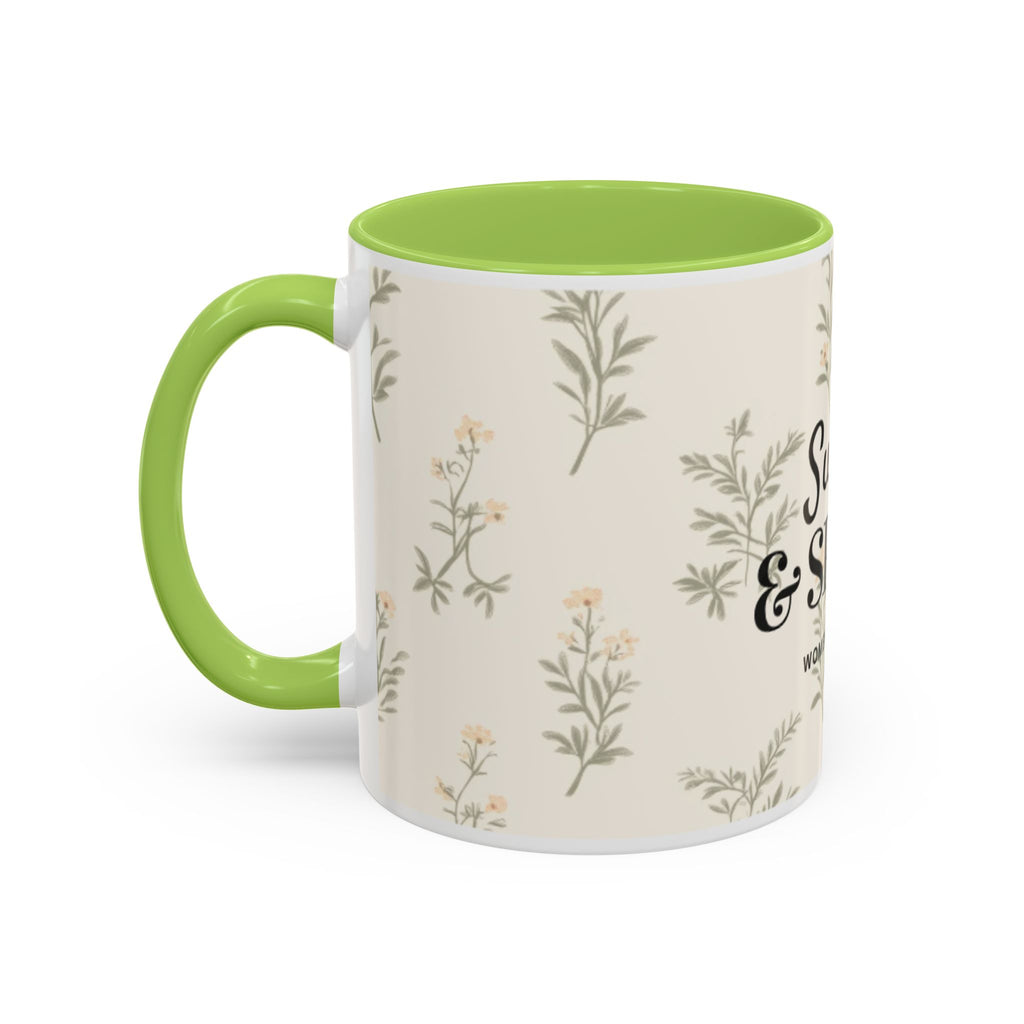 Sugar & Spite Floral Coffee Mug — Accent 11/15oz