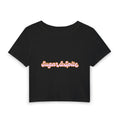Sugar & Spice Crop Tee | Retro Bubble Letter Graphic