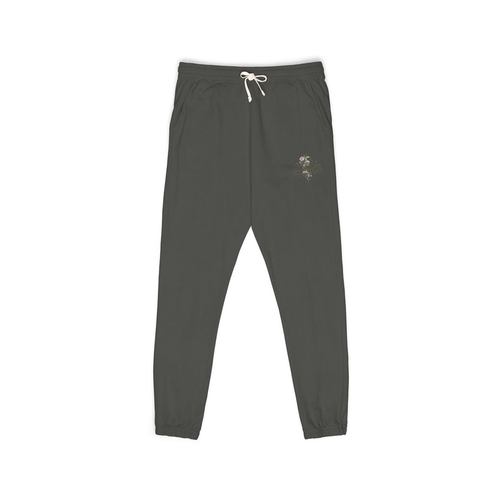 Vintage Botanical Skull sweatpants | small chest graphic, olive