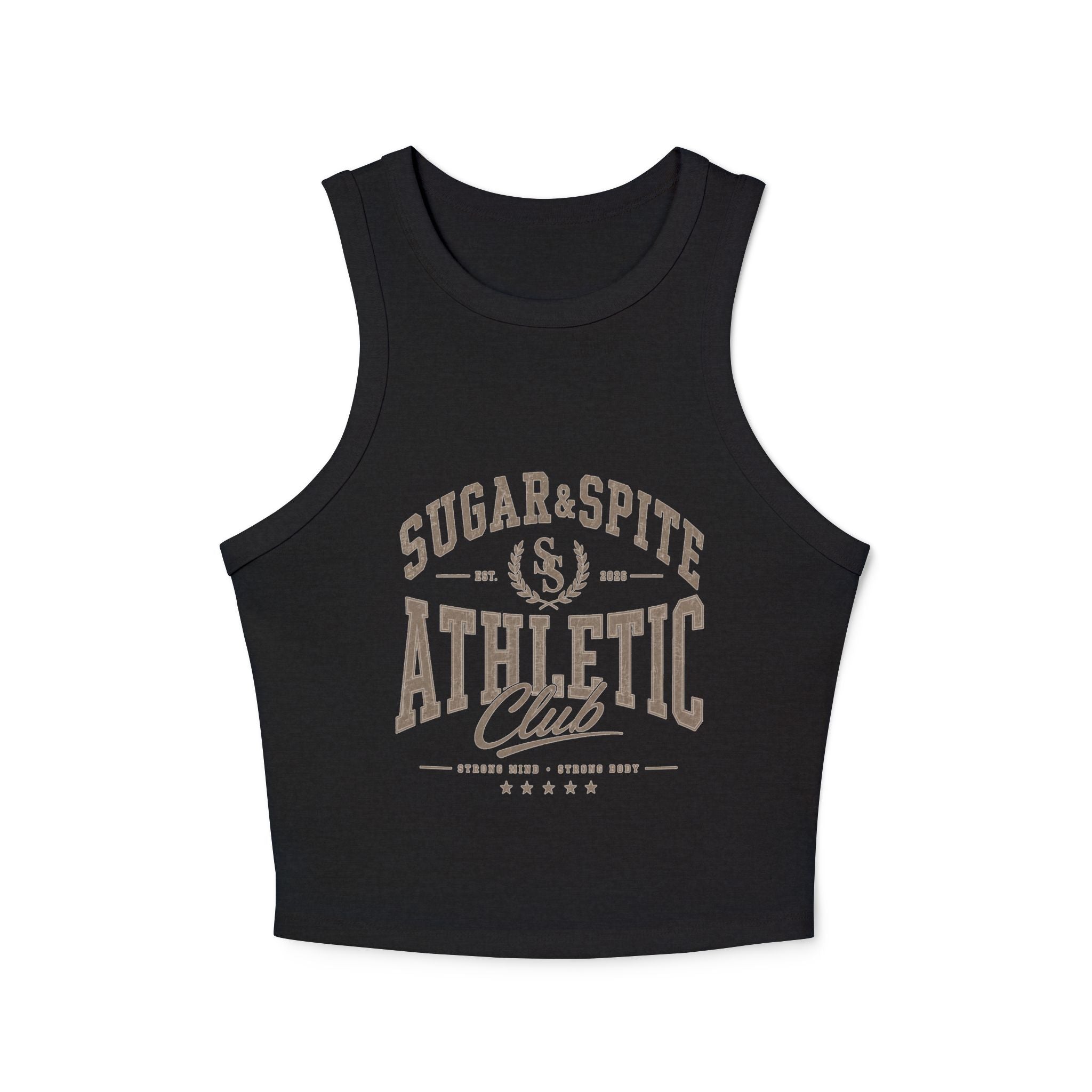 Athletic Tank Top — Sugar & Spite Athletic Club Ribbed Racer Tank