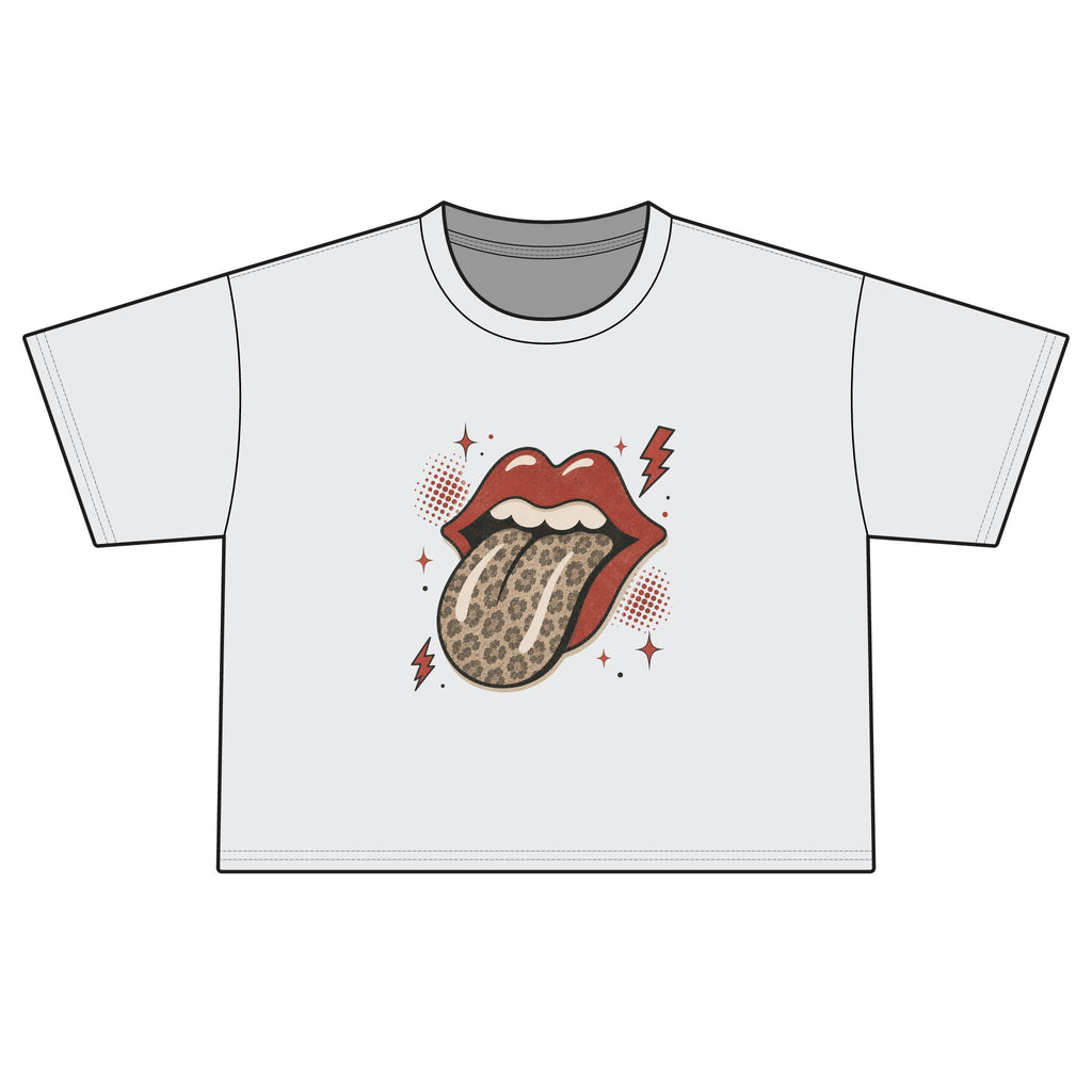 Leopard Tongue Graphic Tee | Boxy Crop T-Shirt