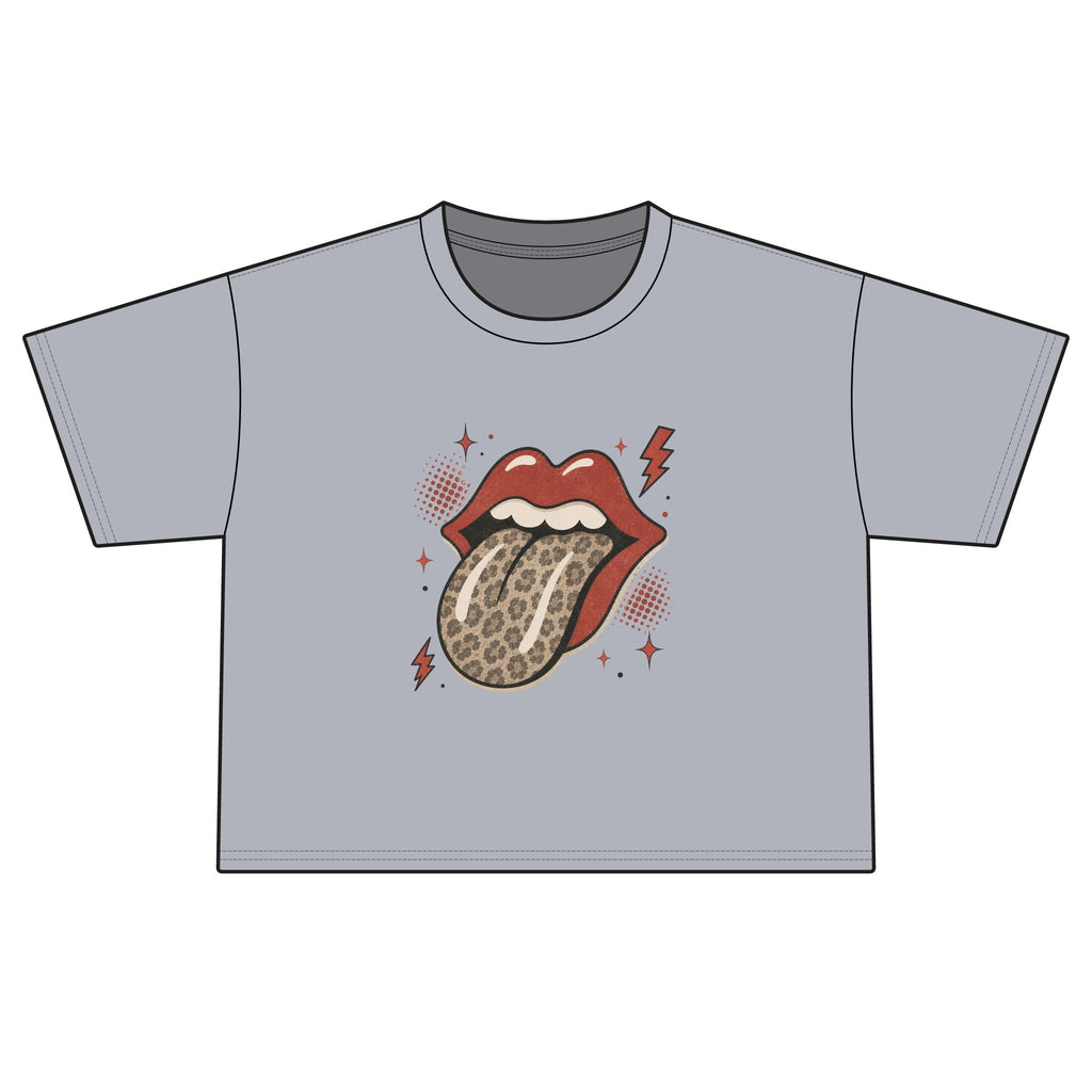 Leopard Tongue Graphic Tee | Boxy Crop T-Shirt