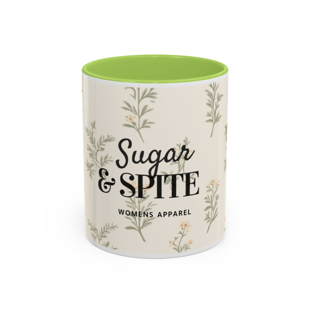 Sugar & Spite Floral Coffee Mug — Accent 11/15oz