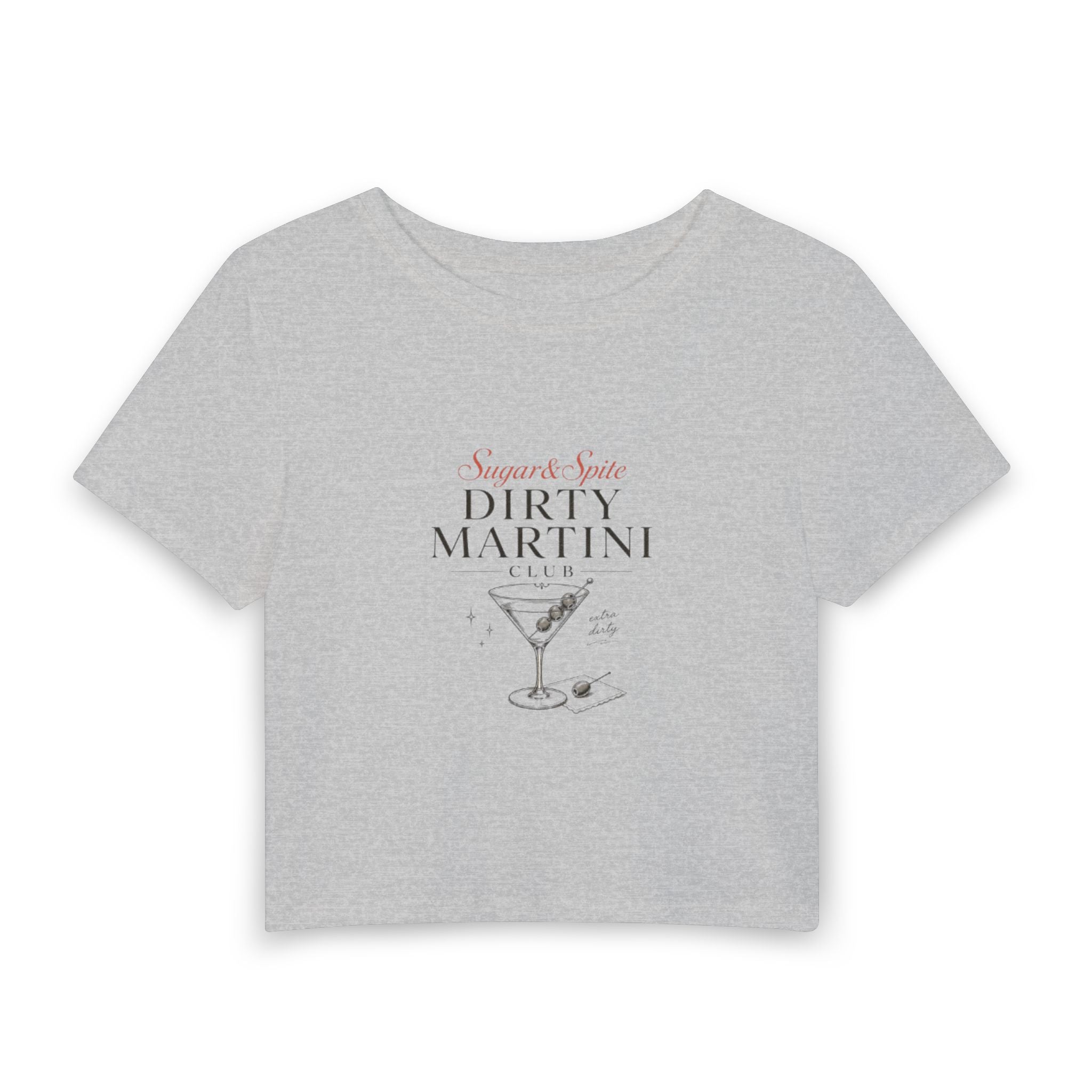 Dirty Martini Graphic Tee — "Sweet & Spicy" Women's Cropped Baby Tee