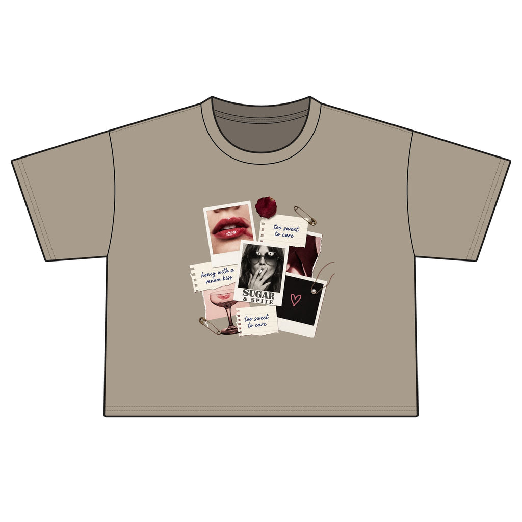 Collage Vibes Boxy Tee — "Be Brave, Be You" Graphic