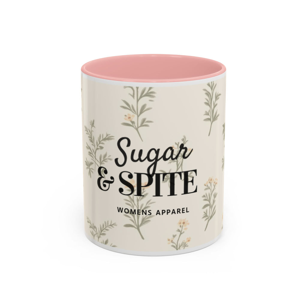 Sugar & Spite Floral Coffee Mug — Accent 11/15oz