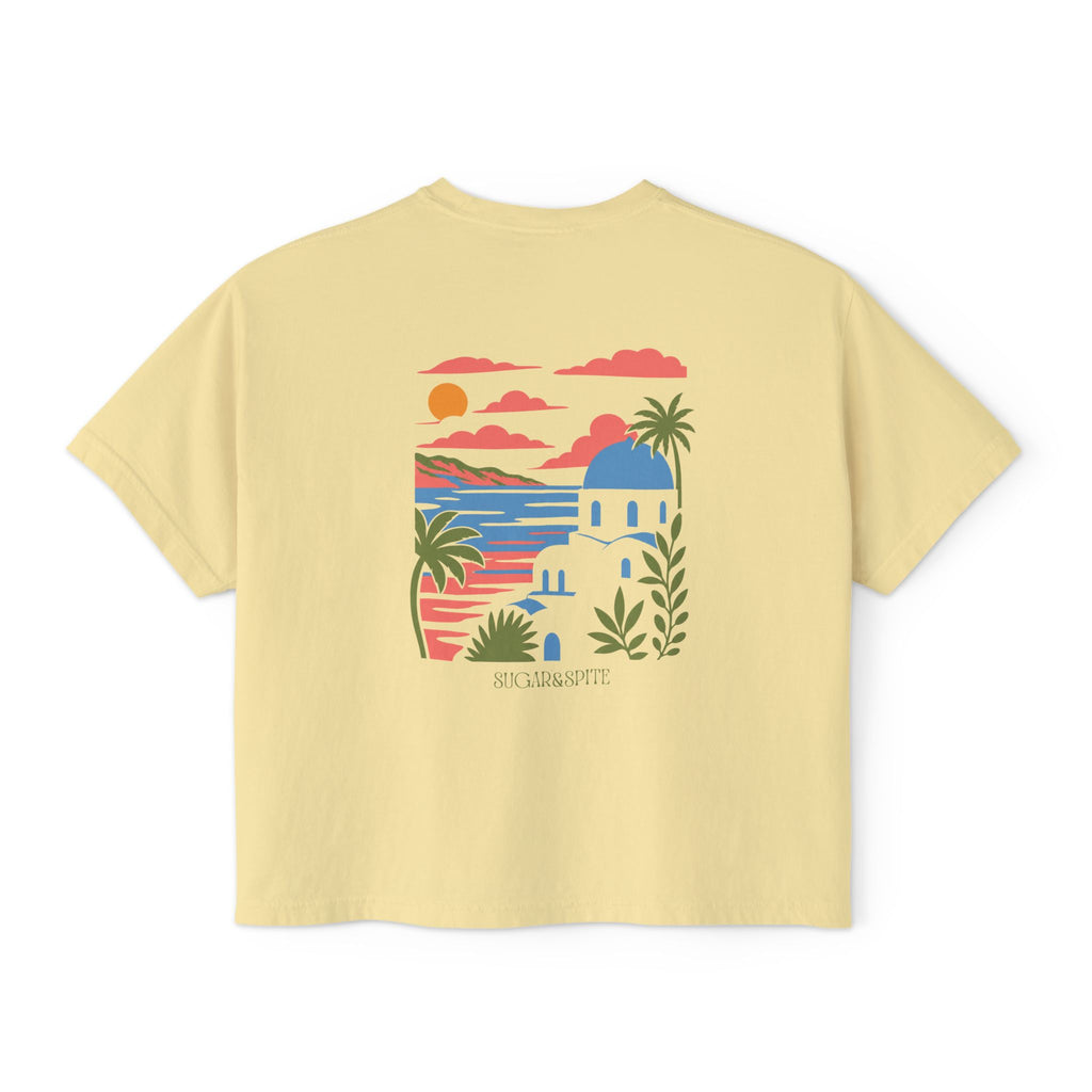 Mediterranean Sunset Graphic Boxy Tee