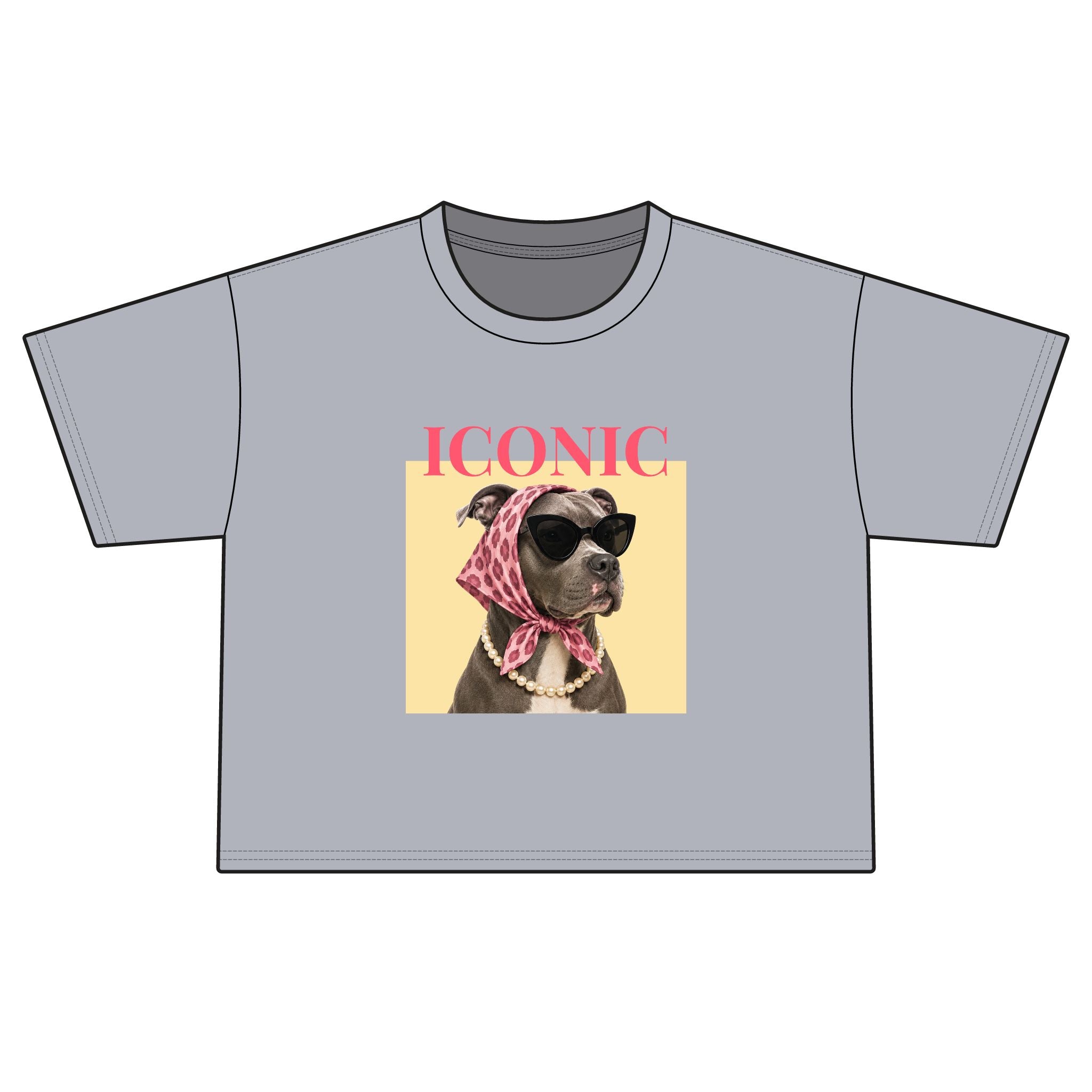 Iconic Dog Boxy Tee — Women's Vintage-Inspired Graphic Shirt