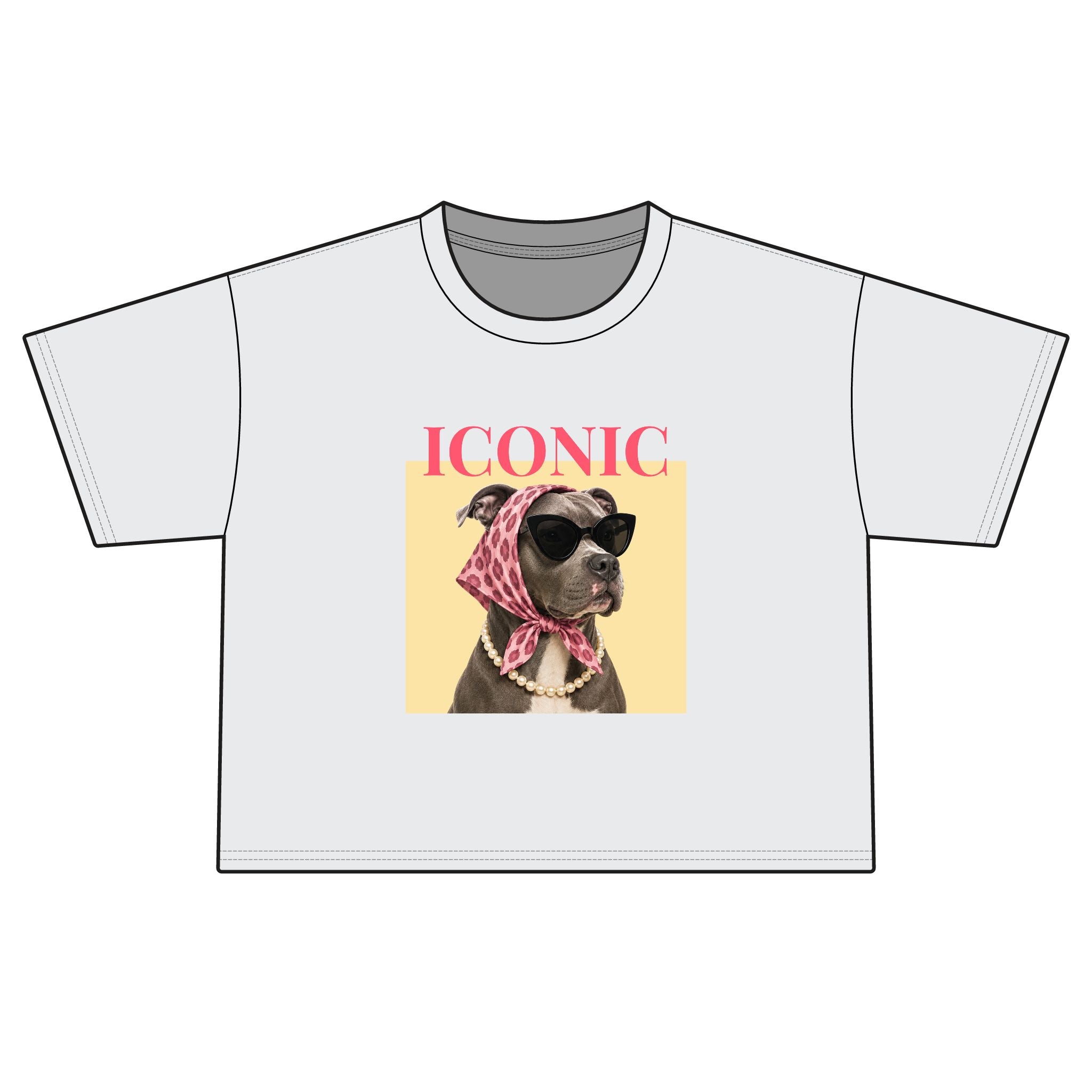 Iconic Dog Boxy Tee — Women's Vintage-Inspired Graphic Shirt