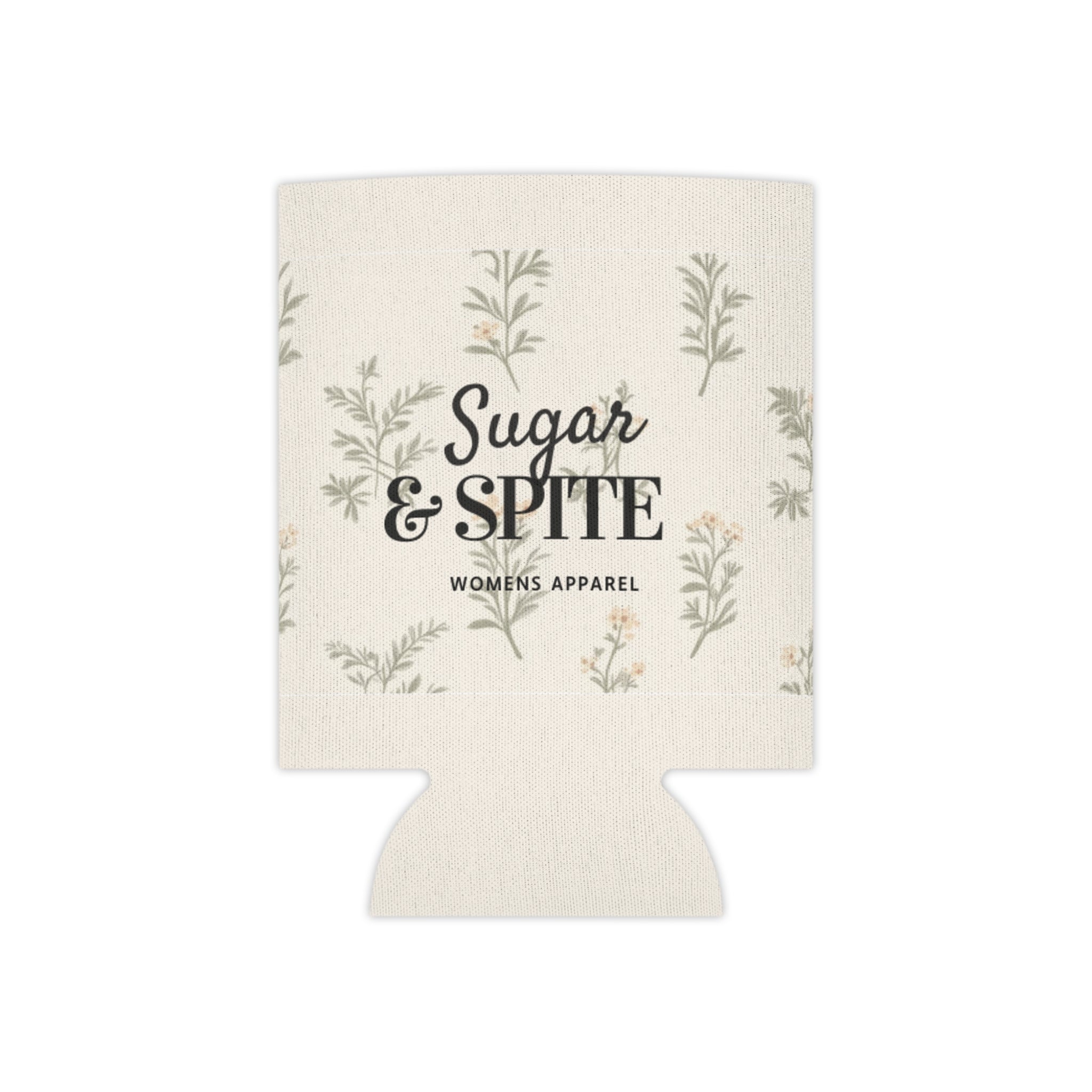 Sugar & Spite Floral Can Cooler – Insulated Beverage Koozie