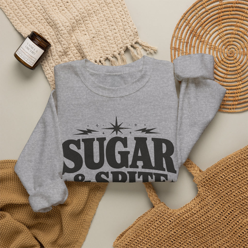 Sugar & Spice Sweatshirt — Retro Feminine Crewneck Gift