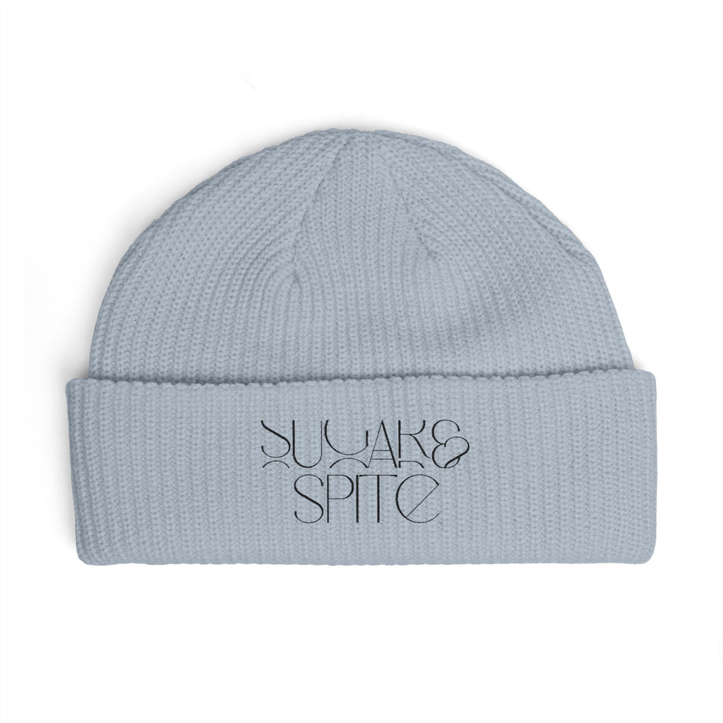 Cuff Beanie — Curved Script Logo Knit Cap