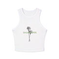Ribbed Racer Tank Top — 'SUGAR & SPICE' Floral Graphic