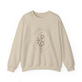 Floral Nightshade Crewneck Sweatshirt — Vintage Botanical 'Nightshade' Design