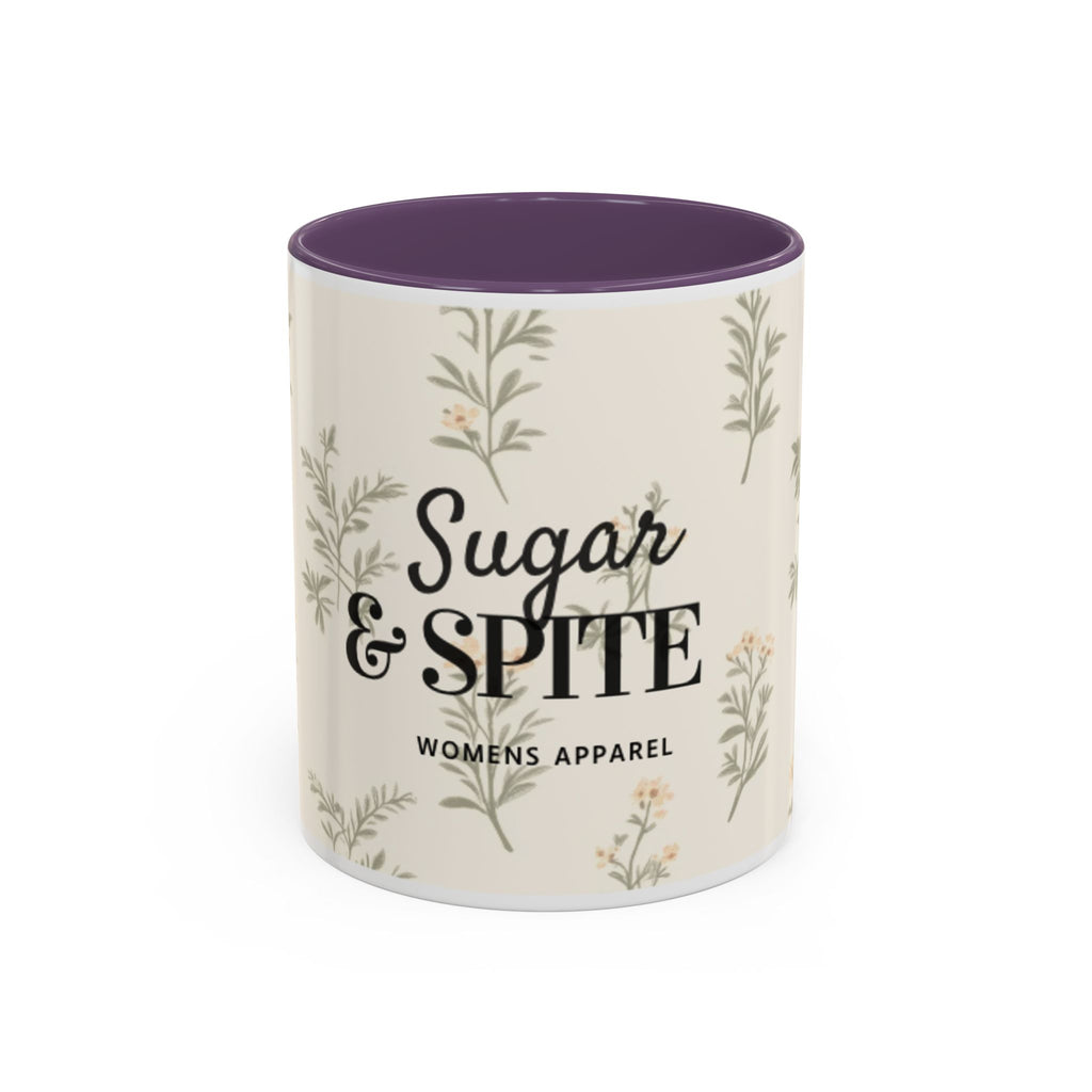 Sugar & Spite Floral Coffee Mug — Accent 11/15oz
