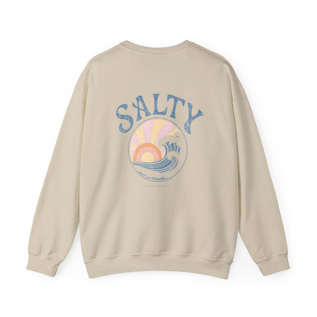 Salty Sunset Wave Crewneck Sweatshirt